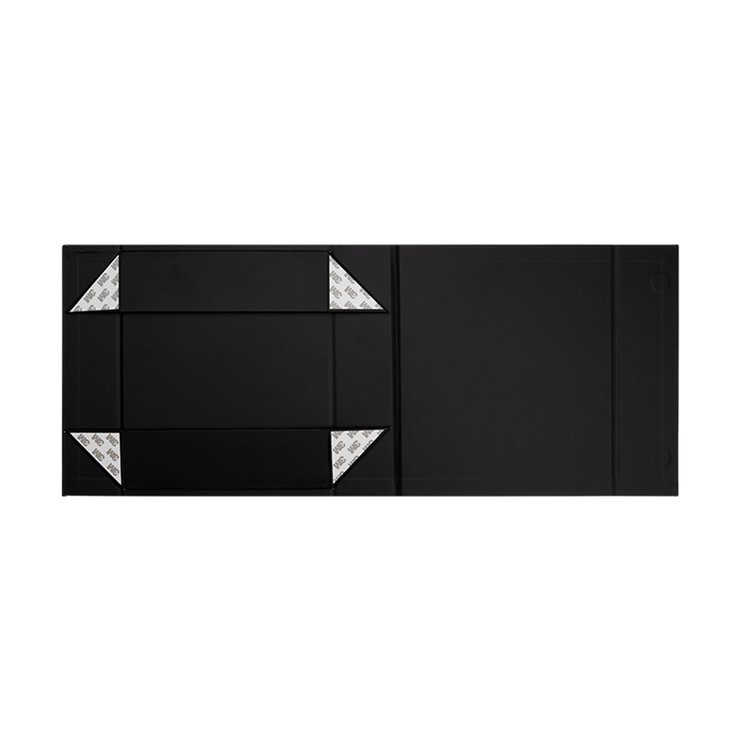 Gift Box, Low Line, Small Emboss Magnetic Closure 245x215x63mm, Matt Black Custom Print
