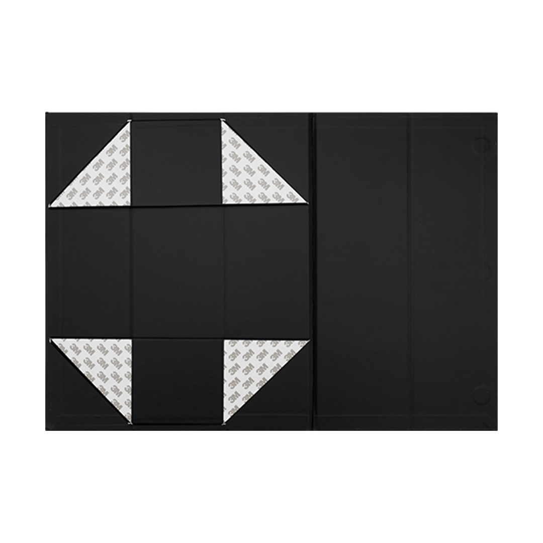 Wine Box, Single Emboss Magnetic Closure 345x95x97mm, Matt Black Custom Print