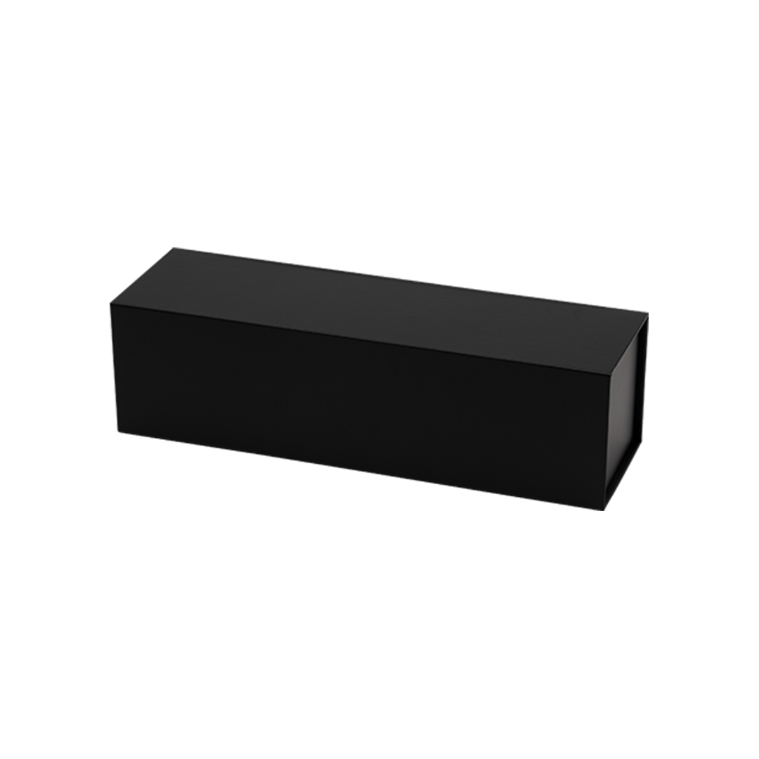 Wine Box, Single Emboss Magnetic Closure 345x95x97mm, Matt Black