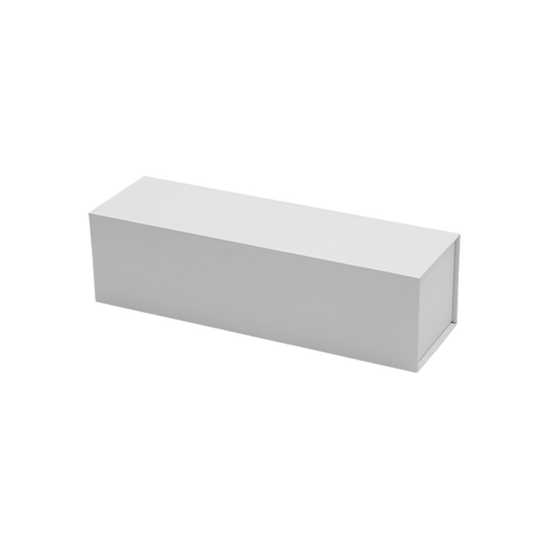 Wine Box, Single Emboss Magnetic Closure 345x95x97mm, Matt White