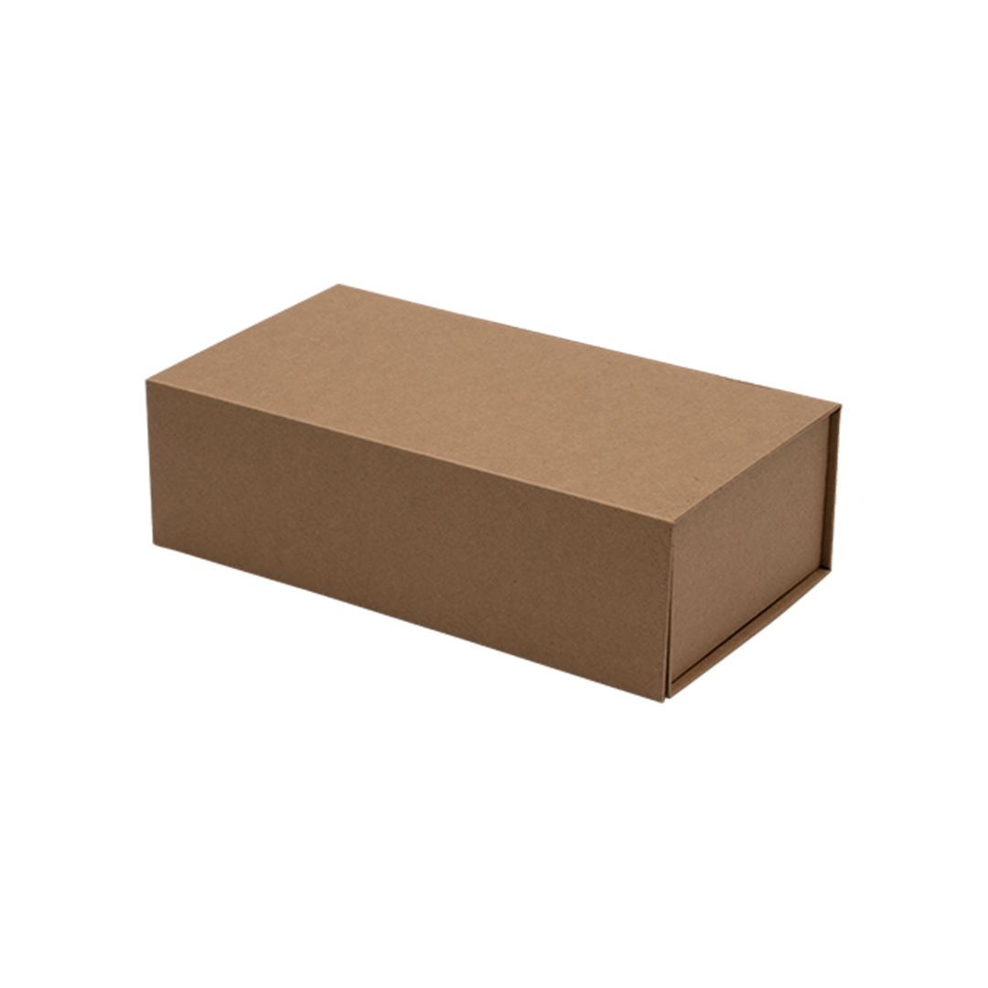 Wine Box, Two Bottle Insert, Emboss Magnetic Closure, Matt Kraft