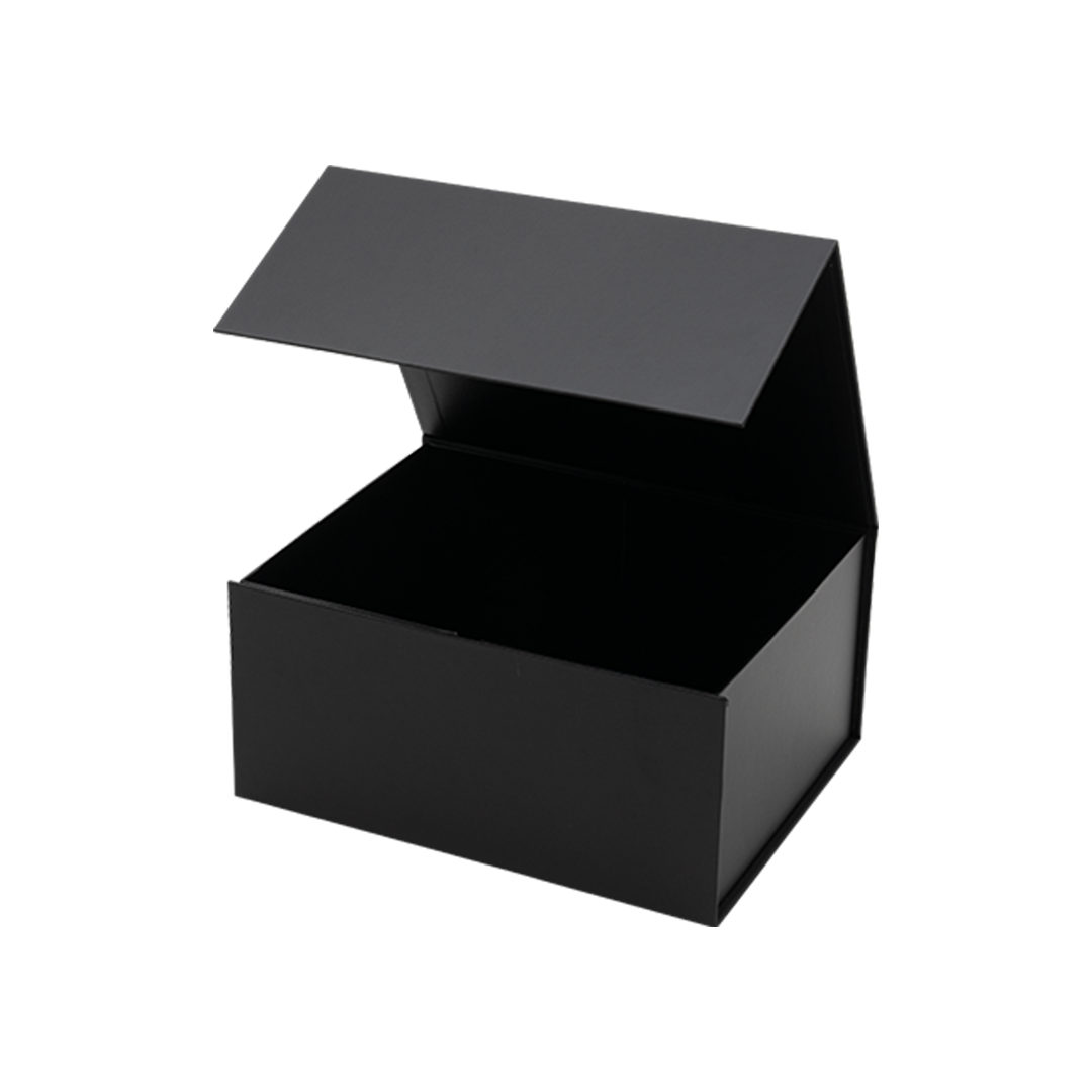 Hamper Box, Deep, Medium Emboss Magnetic Closure 270x210x130mm, Matt Black