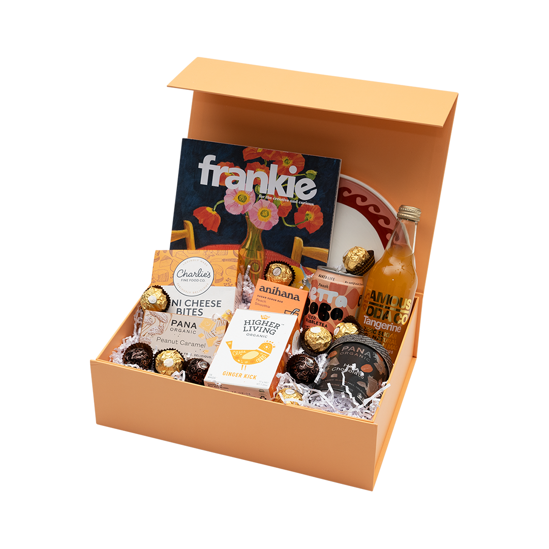 Hamilton Case Box 1 - Matt Pastel Peach Emboss Magnetic Closure Custom Print