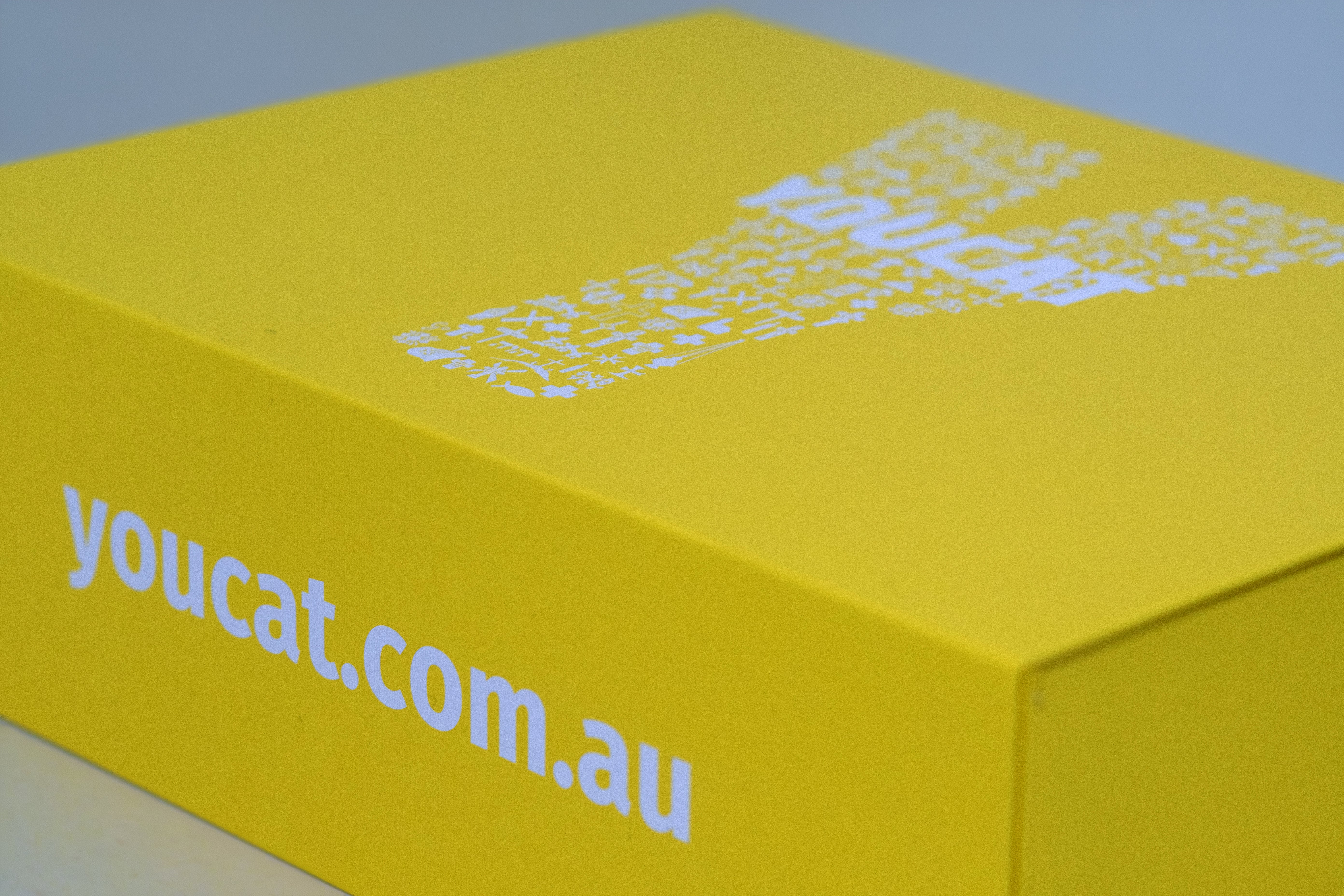 Hamilton Case Box 1 - Matt Pastel Yellow Emboss Magnetic Closure Custom Print