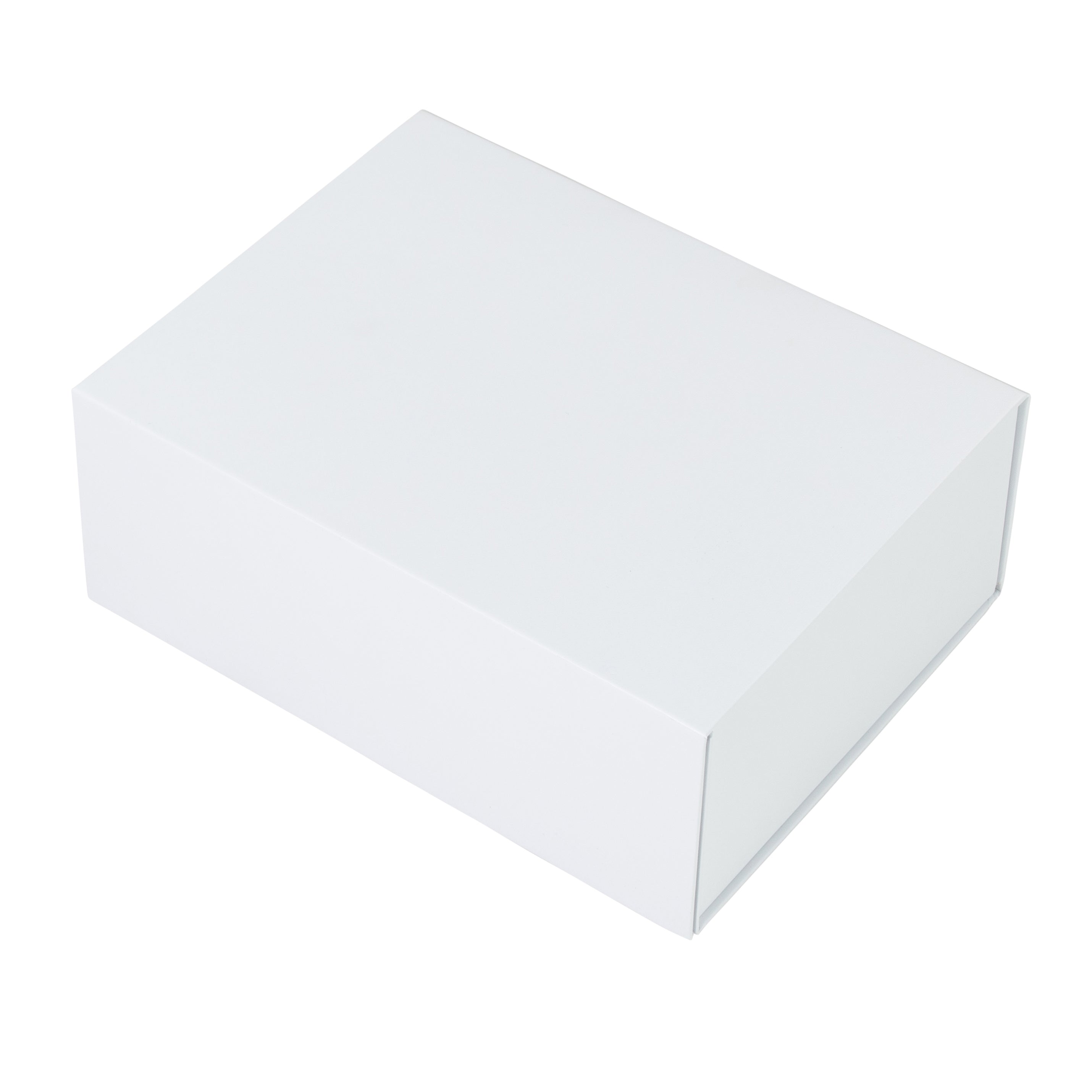 Hamper Box - Rectangle, Emboss Magnetic Closure Small, Matt White - Sample