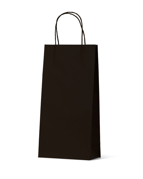 Premium Black Kraft Wine Bag - Double