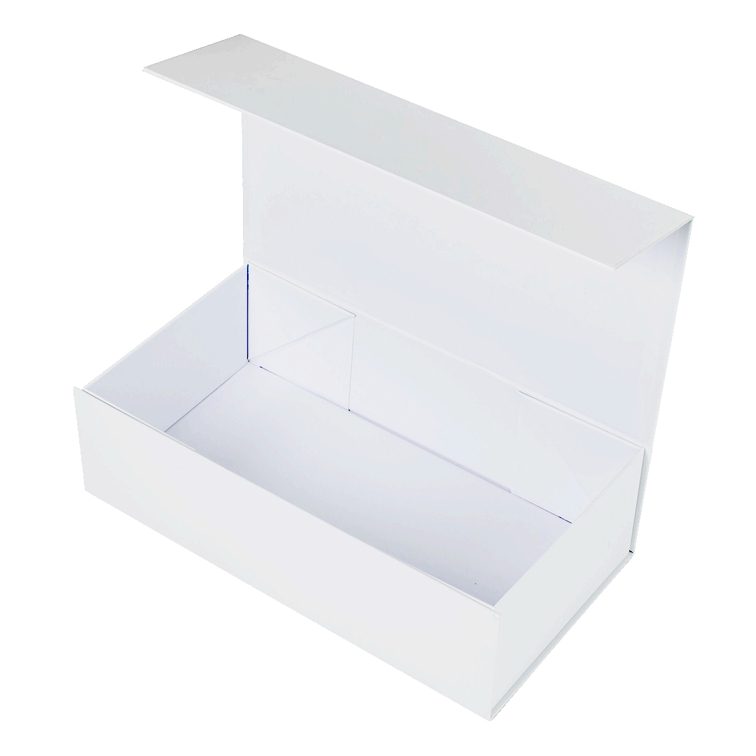 Wine Box, Two Bottle Insert, Emboss Magnetic Closure, Matt White - Sample
