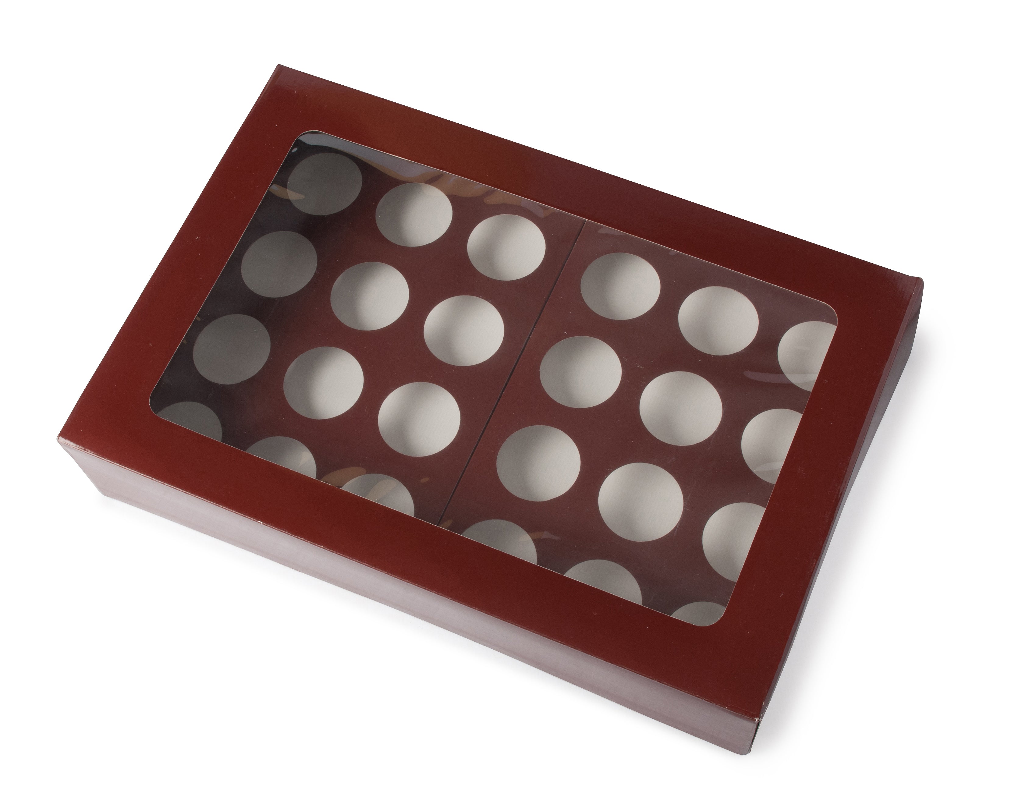 24 Cupcake Box - Matt Chocolate