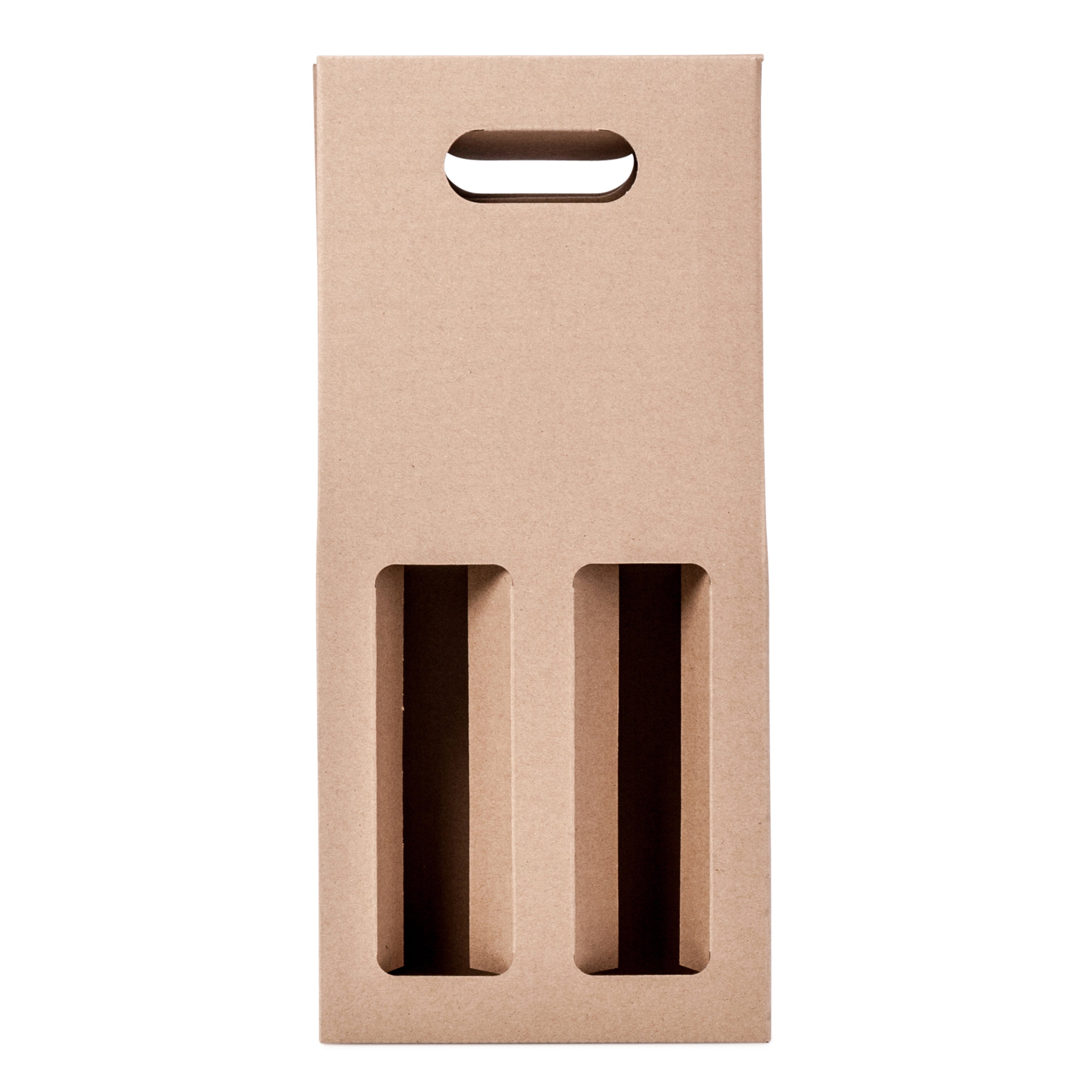 2 Bottle Gable Top Wine Box - Kraft