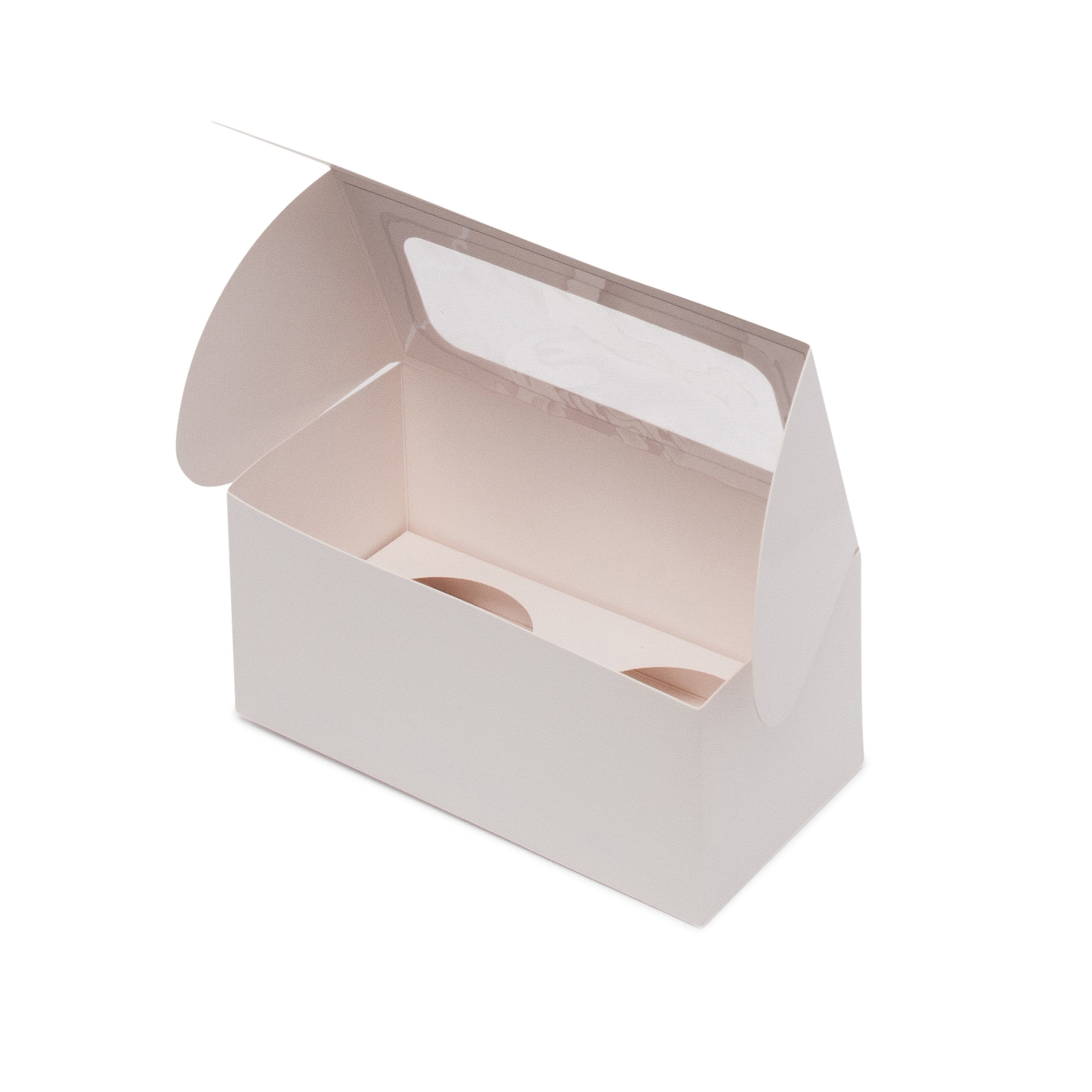 Two Cupcake Box - Gloss White