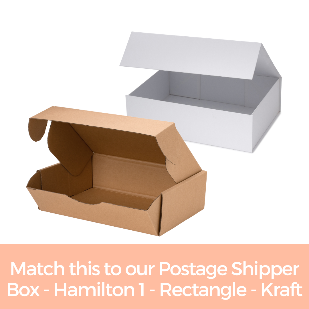 Hamilton Case Box 1 - Matt White Emboss Magnetic Closure Custom Print