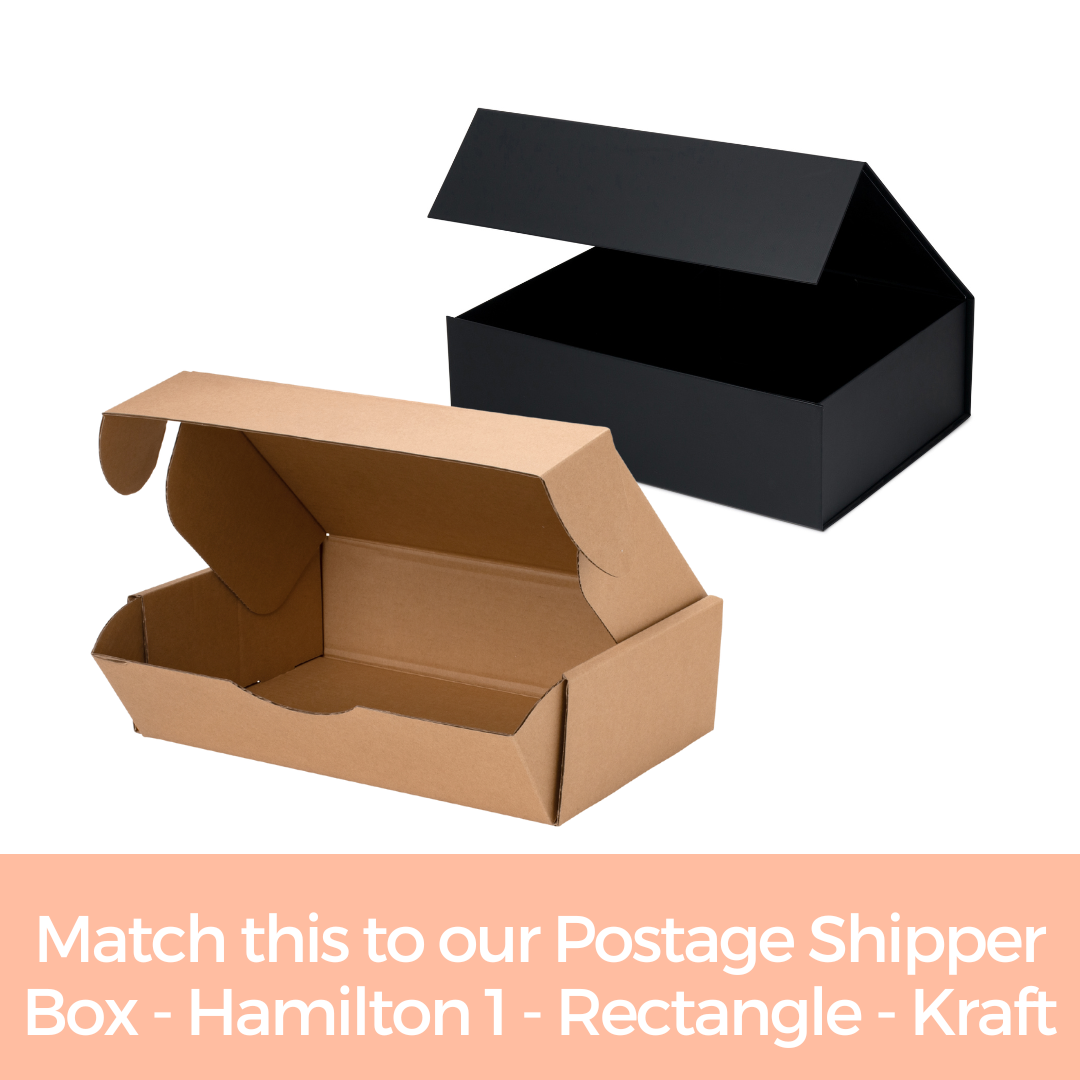 Hamilton Case Box 1 - Matt Black Emboss Magnetic Closure Custom Print