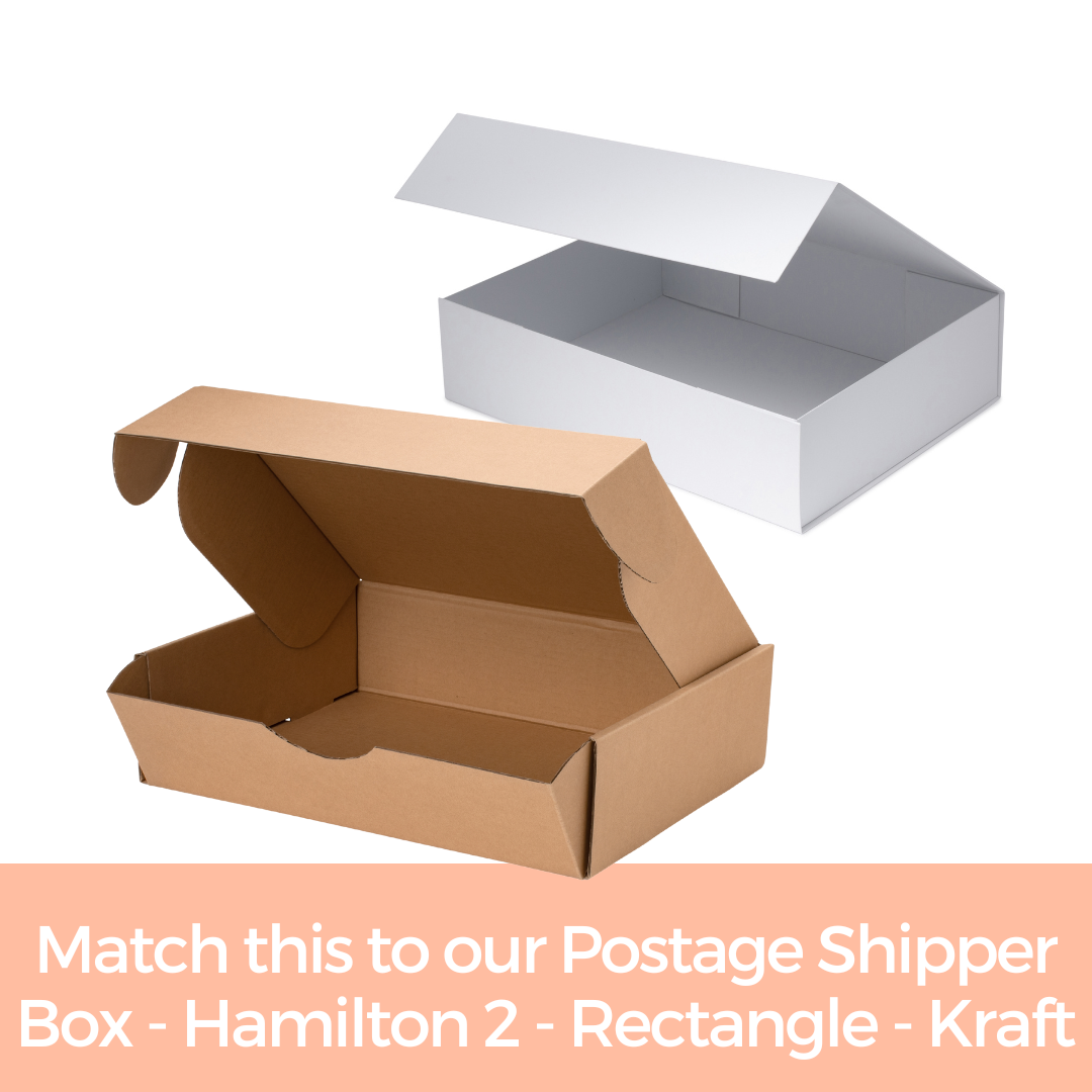 Hamilton Case Box 2 - Matt White Emboss Magnetic Closure Custom Print