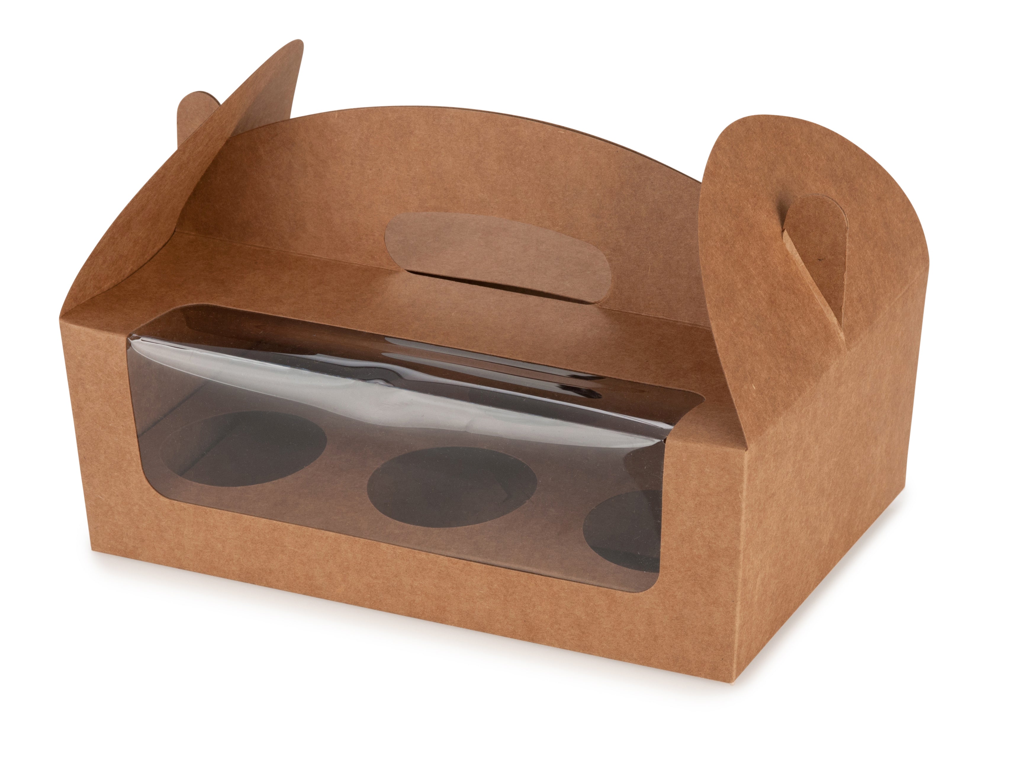 Amelia 6 Cupcake Carry Box - Kraft