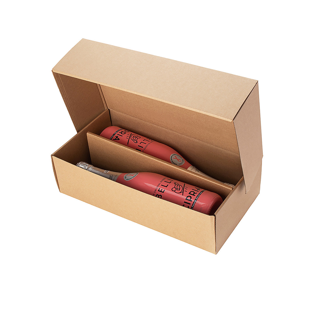 2 Bottle Wine Gift Shipper Box - Kraft