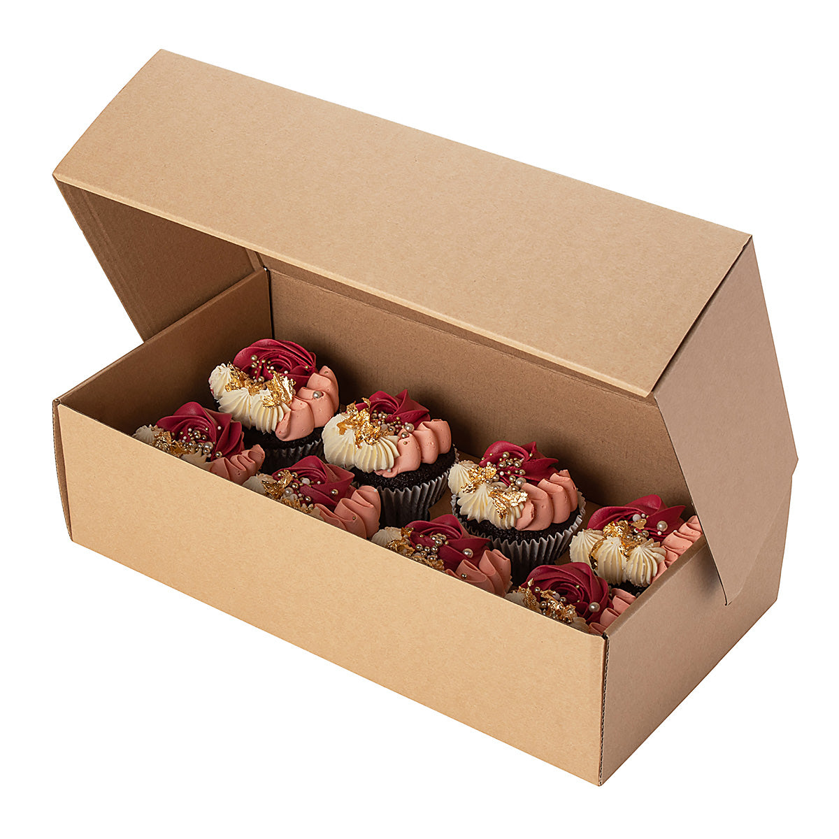 8 Cupcake Gift Shipper Box - Kraft
