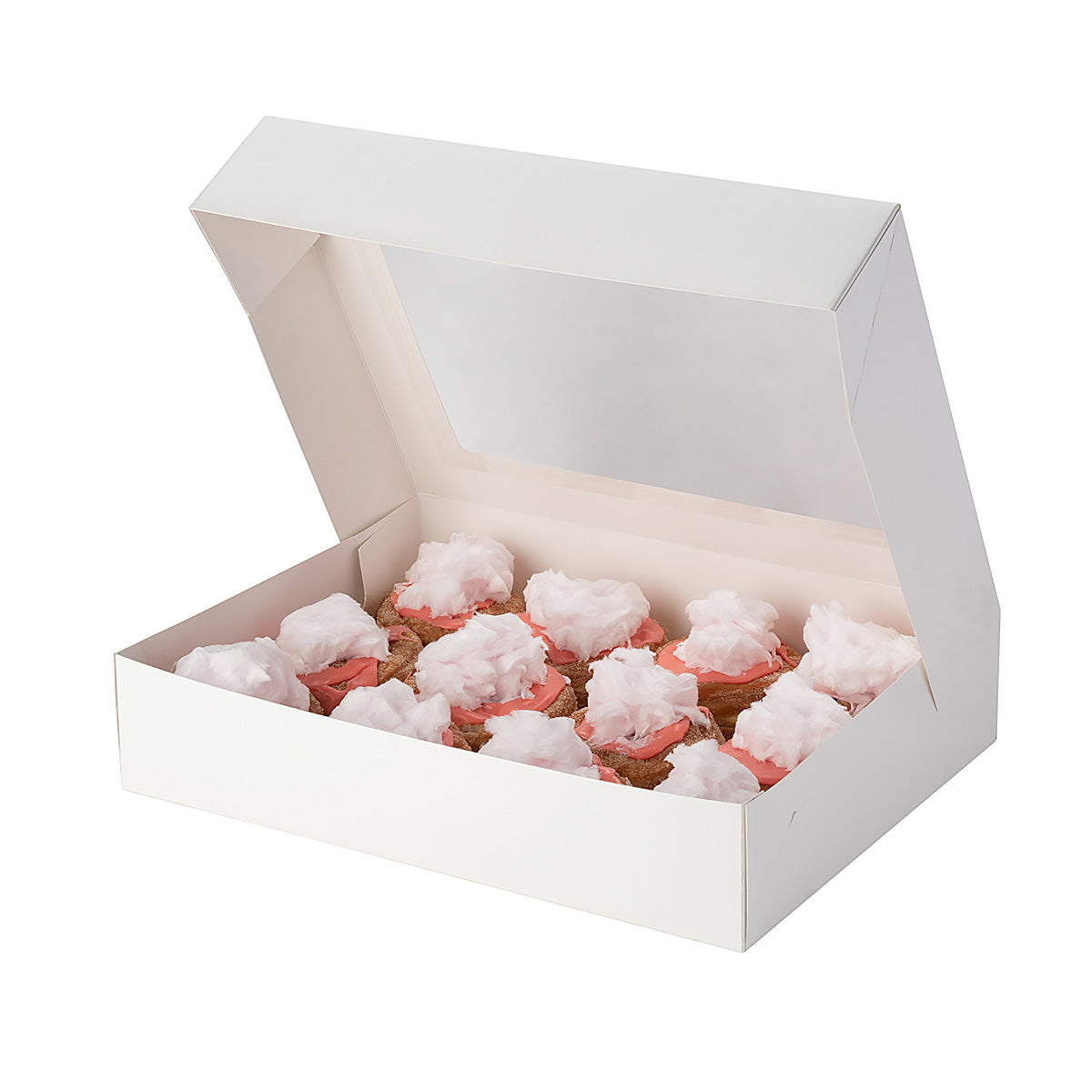Cake & 12 Donut Window Box - White Gloss Artcard
