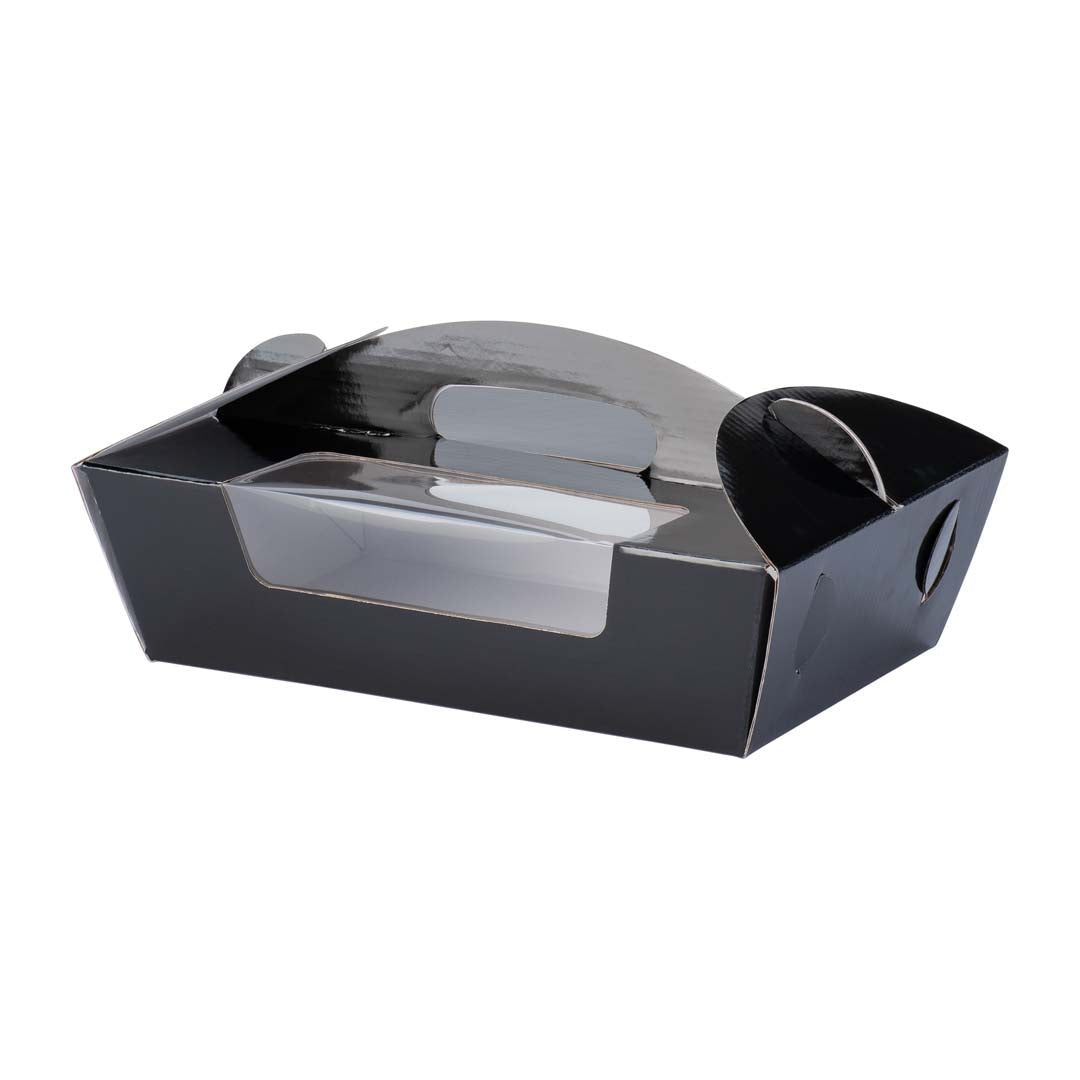 Catering Hamper Carry Box - Window - Small - Black
