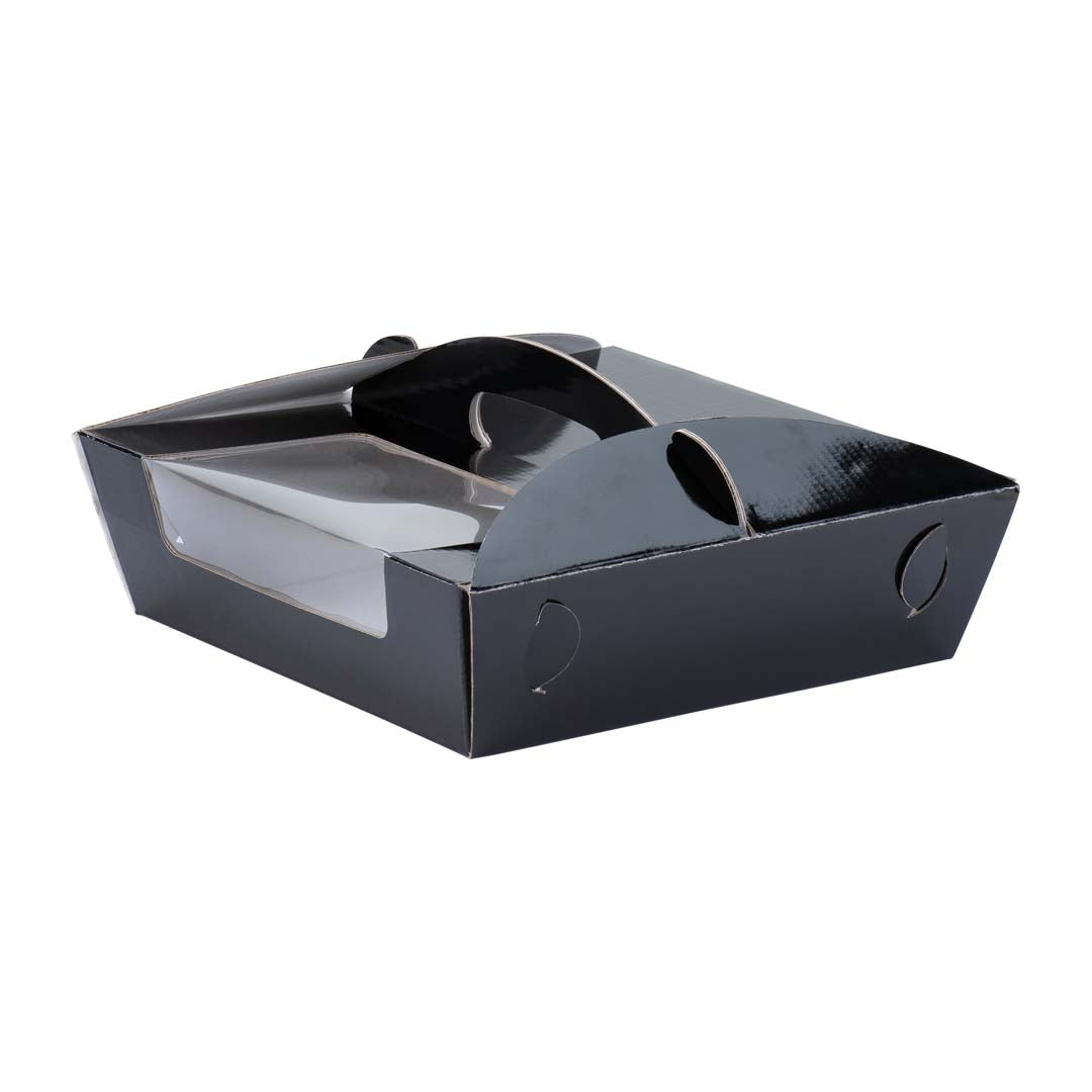 Catering Hamper Carry Box - Window - Medium - Gloss Black