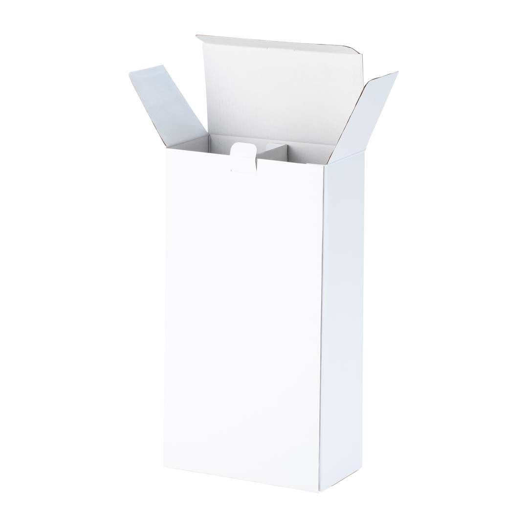 2 Bottle Wine Postage Box - Matt White