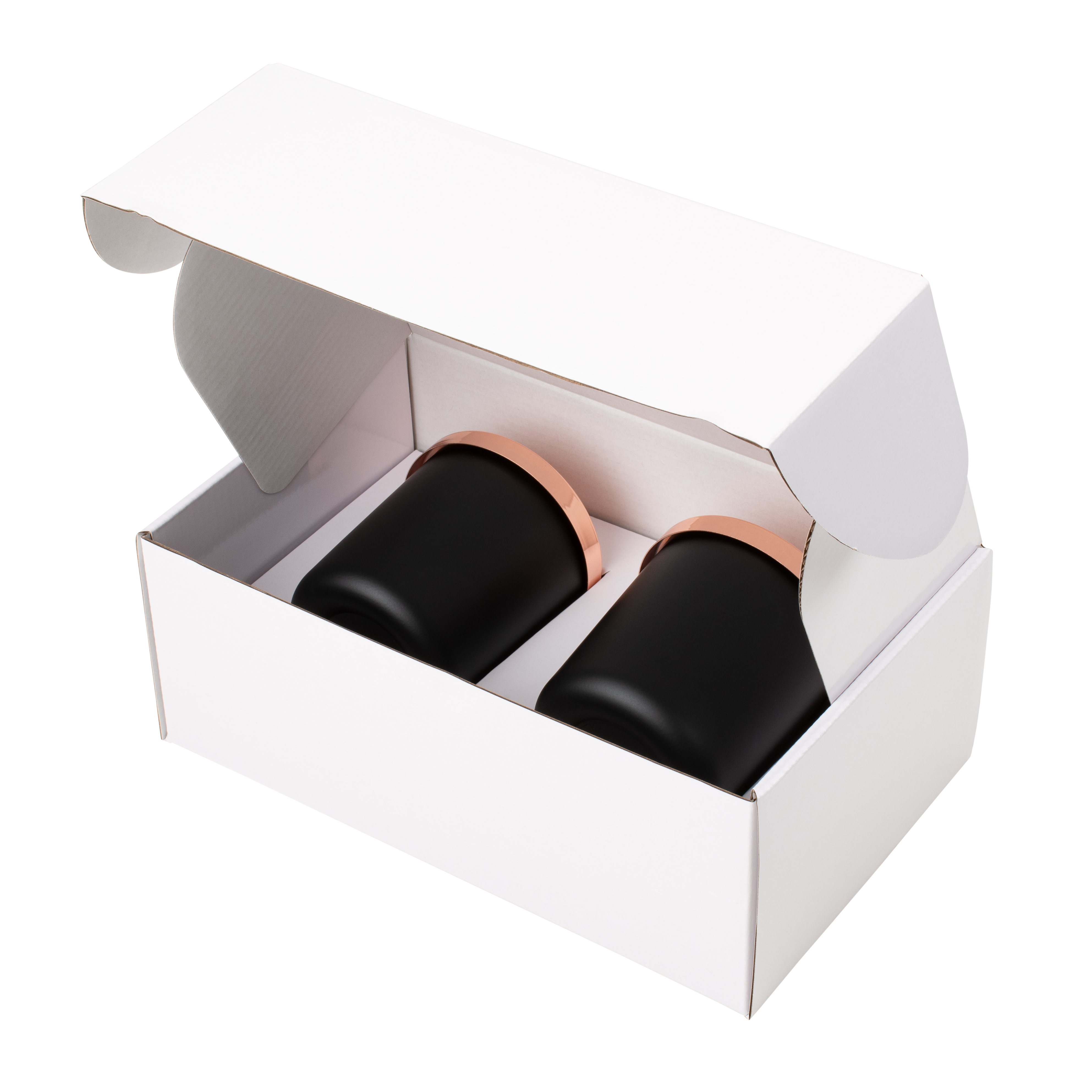 Gift Shipper Box – Candle Jar - Large Rectangle with Insert - Gloss White