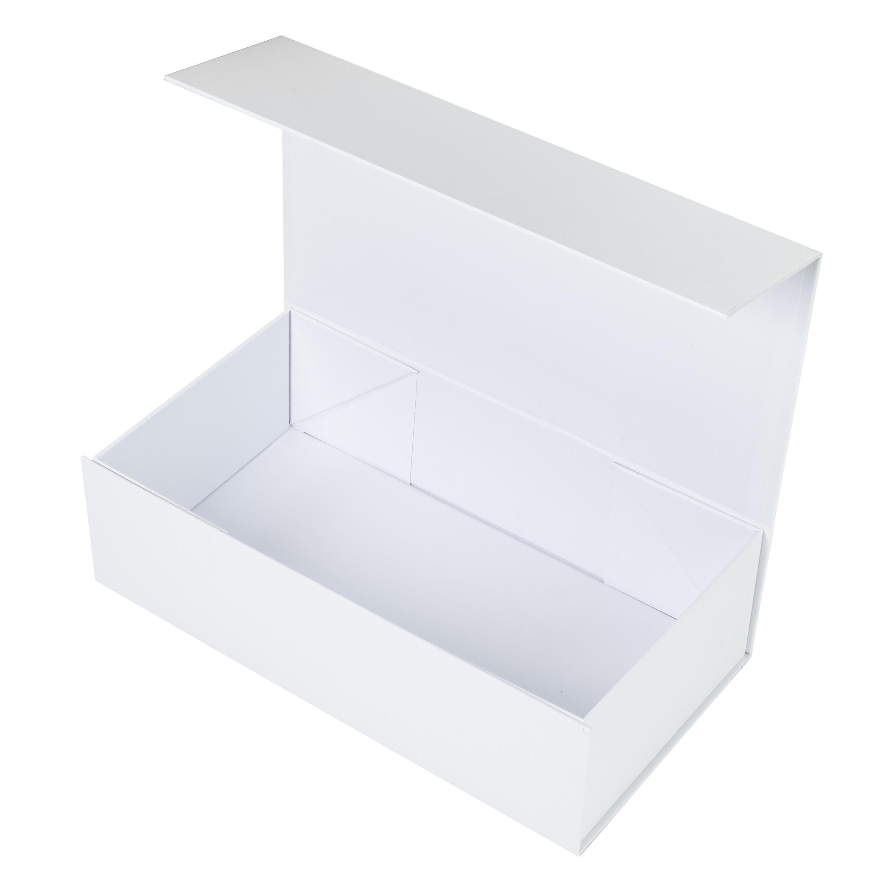 Hamper Box - Rectangle, Magnetic Closure Medium, Matt White