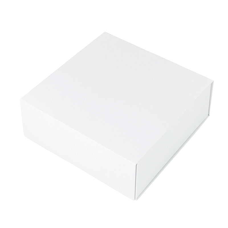 Hamper Box - Square, Magnetic Closure Small, Matt White