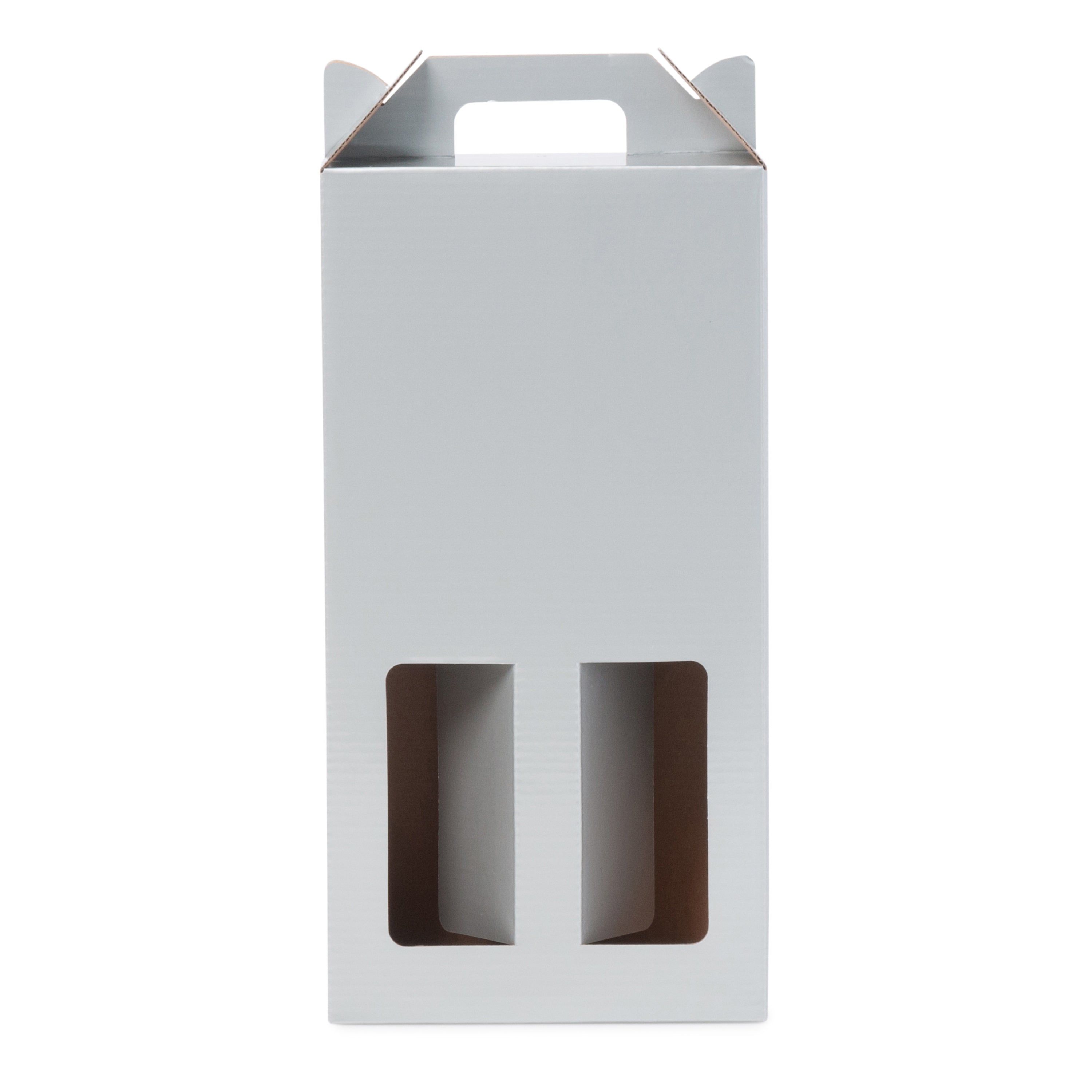 Double Wine Box - Gloss Silver