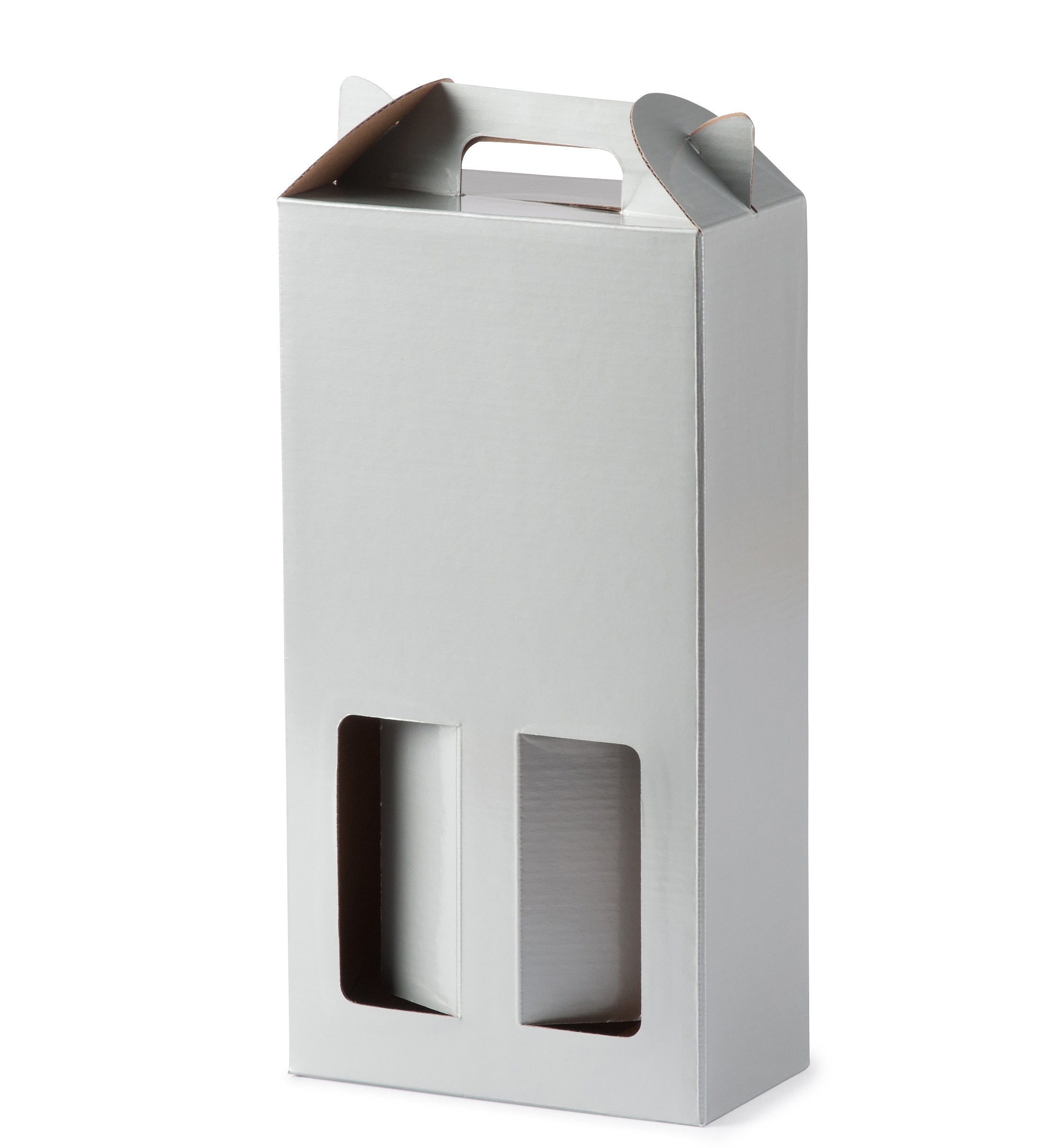 Double Wine Box - Gloss Silver