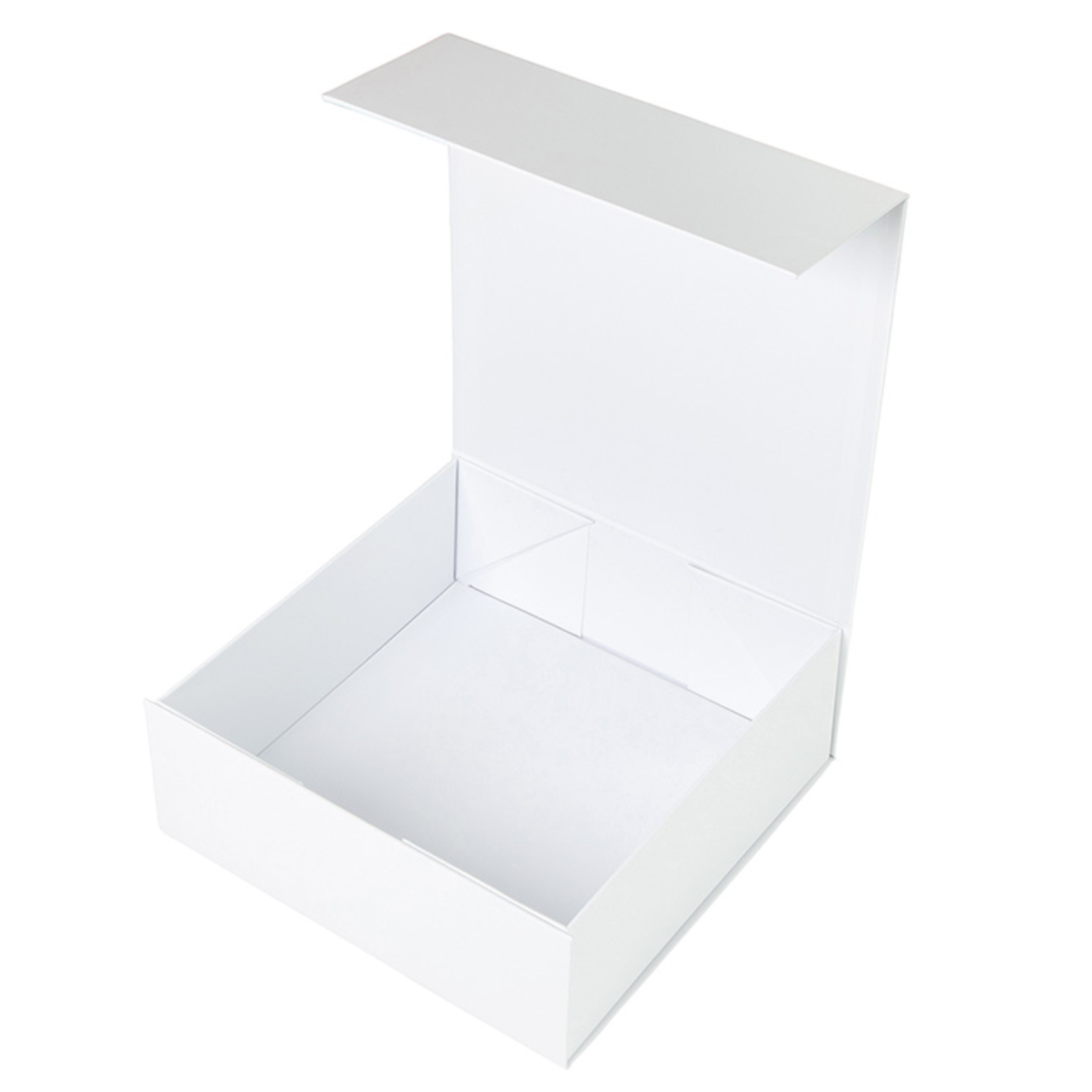 Hamper Box - Rectangle, Magnetic Closure Large, Matt White