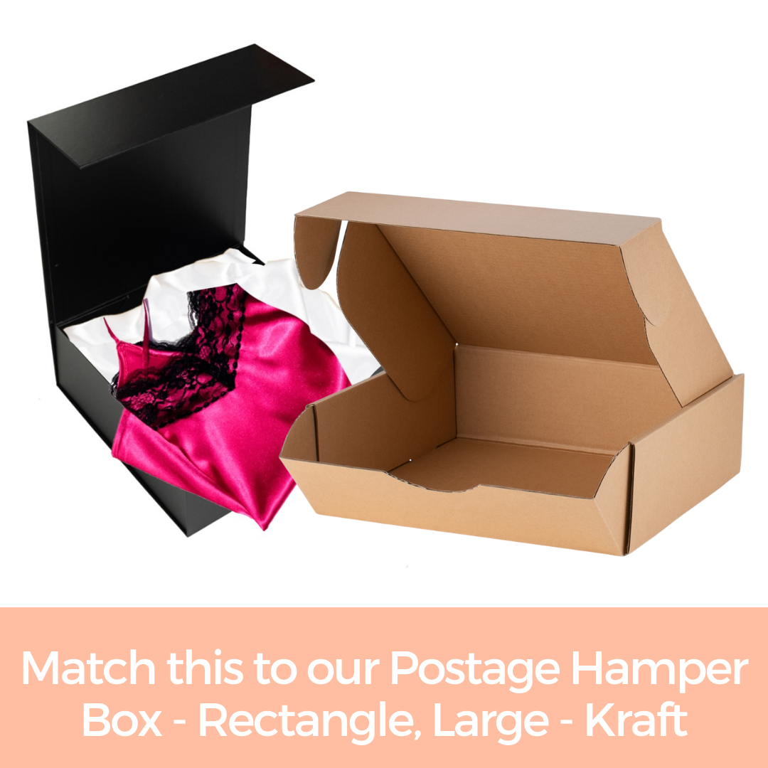 Hamper Box - Rectangle, Magnetic Closure Large, Matt Black Custom Print