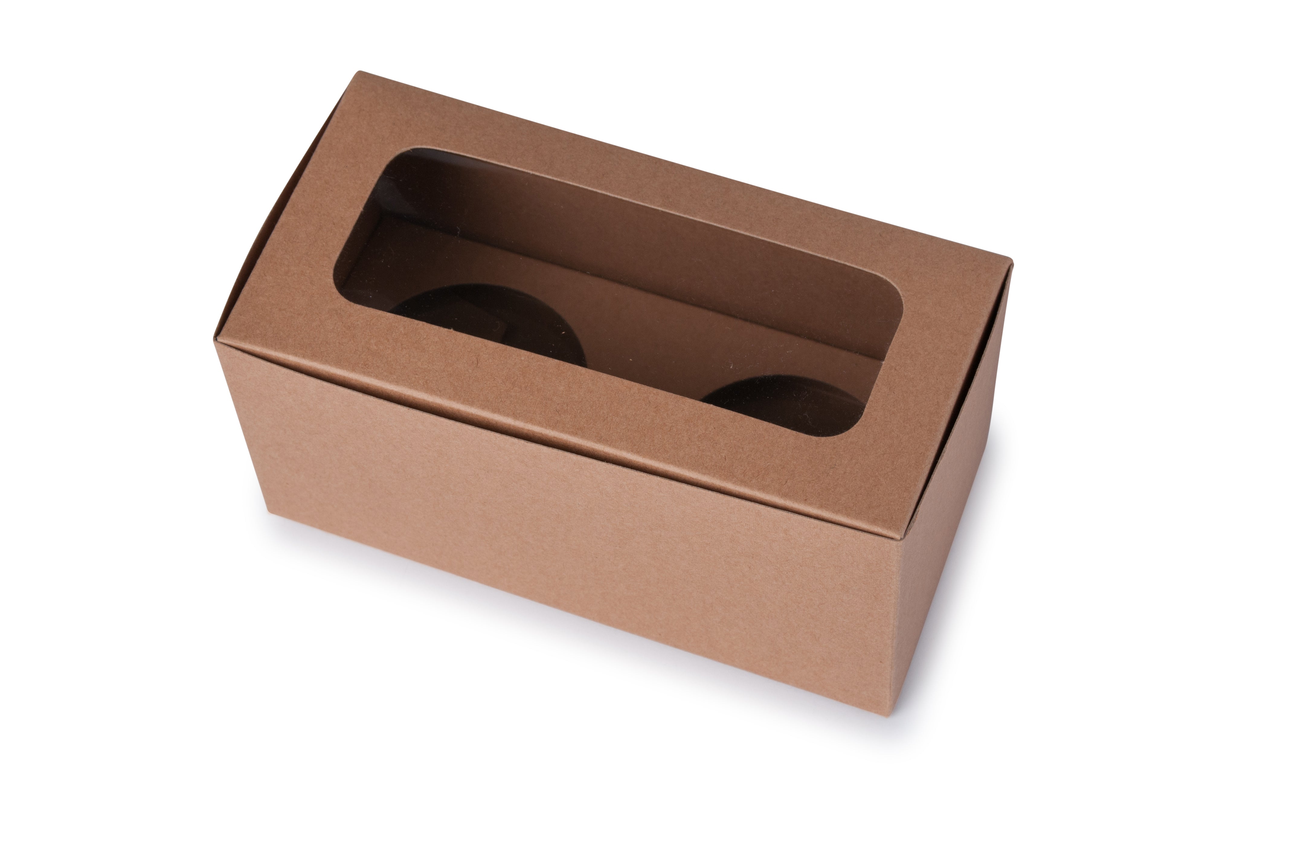 Two Cupcake Box - Kraft