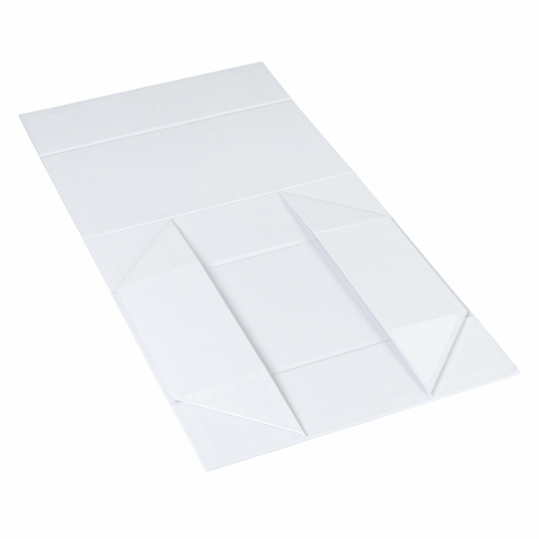 Wine Box - Two Bottle Insert, Magnetic Closure, Matt White Custom Print