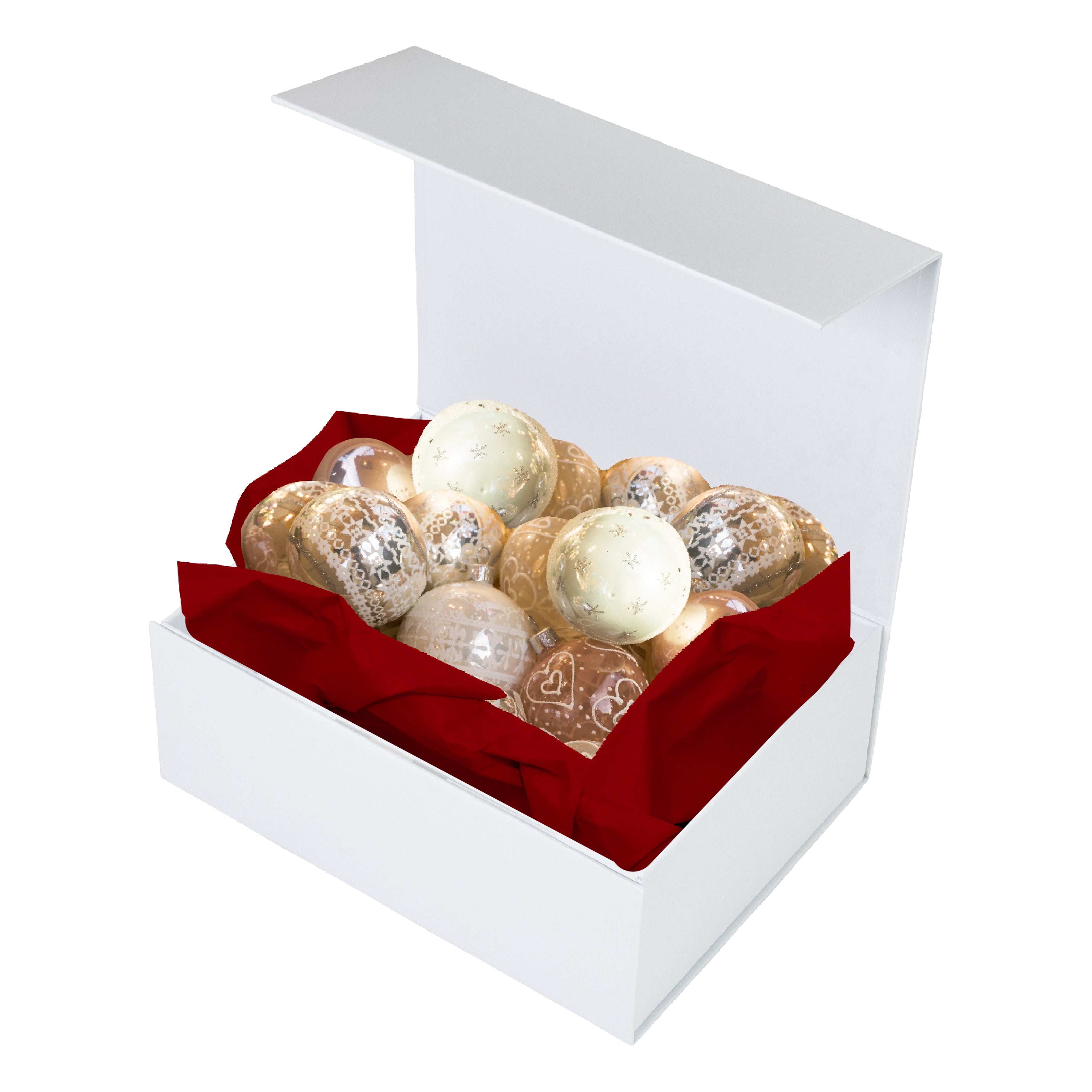 Hamper Box - Rectangle, Magnetic Closure Small, Matt White Custom Print