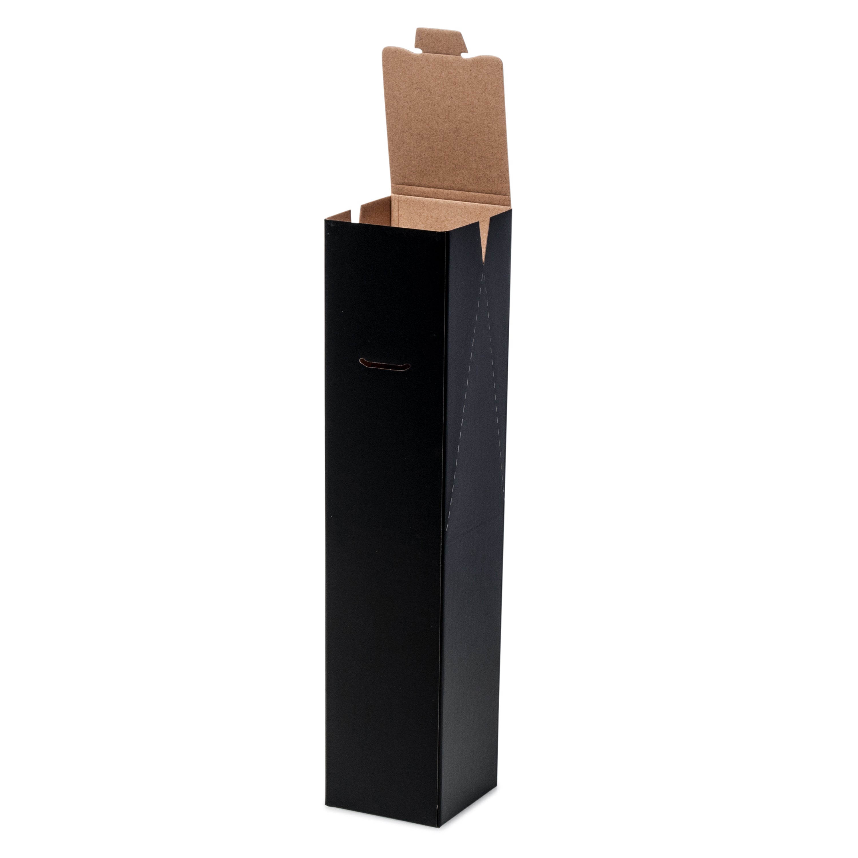 1 Bottle Gable Top Wine Box - Gloss Black
