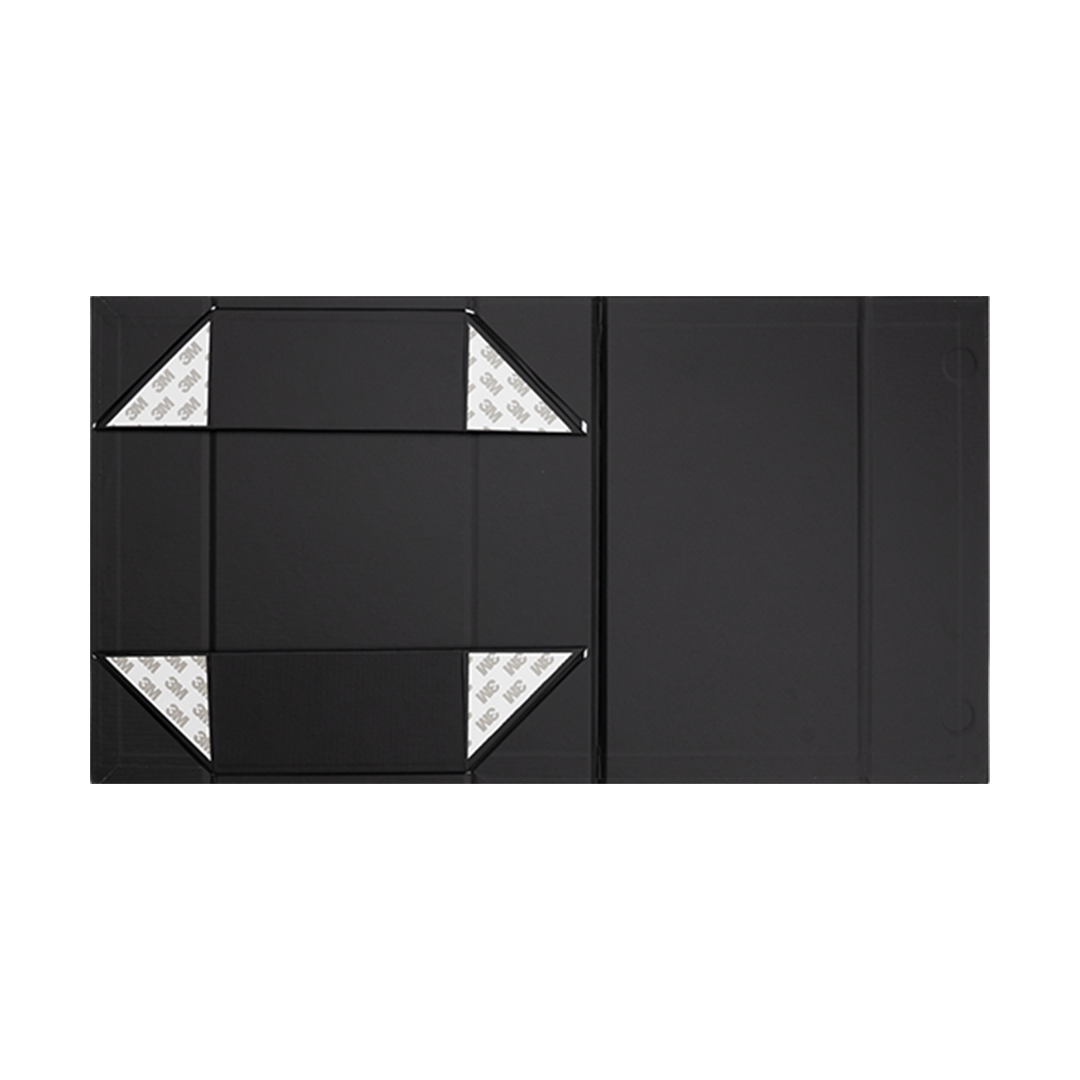 Gift Box, Low Line, Medium Emboss Magnetic Closure 265x140x70mm, Matt Black