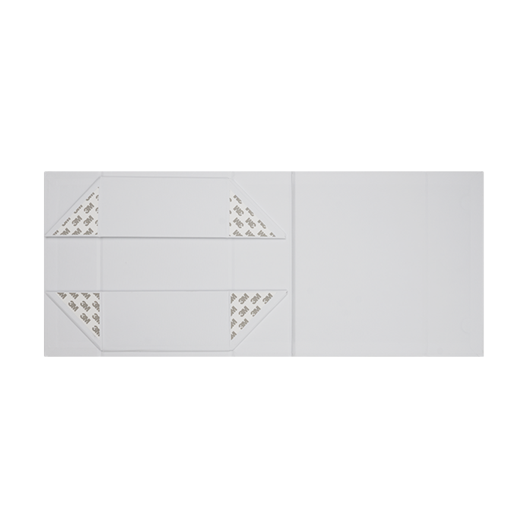 Gift Box, Low Line, Small Emboss Magnetic Closure 220x160x75 mm, Matt White - Sample
