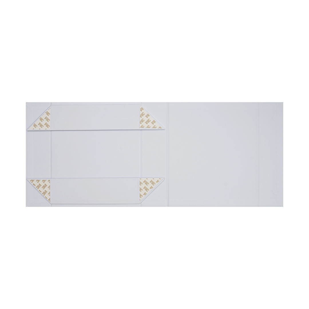 Gift Box, Low Line, Small Emboss Magnetic Closure 245x215x63mm, Matt White