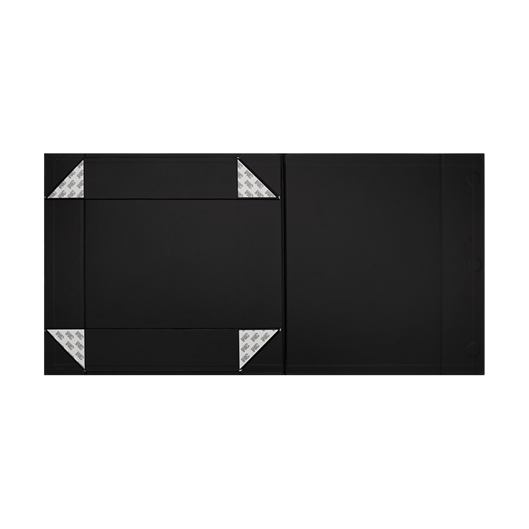 Gift Hamper Box, Low Line, Medium Emboss Magnetic Closure 330x236x65mm, Matt Black Custom Print