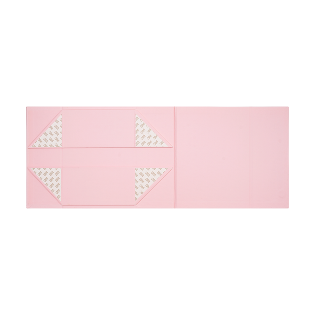 Hamper Box, Rectangle, Emboss Magnetic Closure Small, Matt Pastel Pink