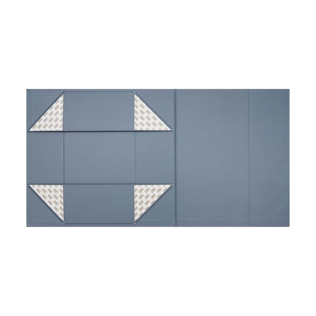 Wine Box, Two Bottle Insert, Emboss Magnetic Closure, Matt Grey
