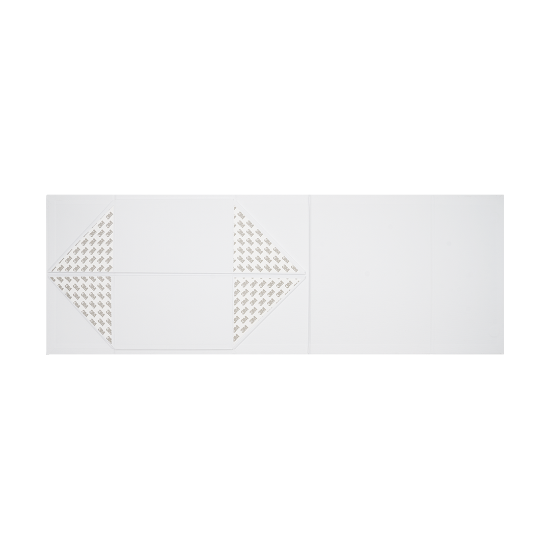 Hamper Box, Deep, Medium  Emboss Magnetic Closure 270x210x130mm, Matt White - Sample