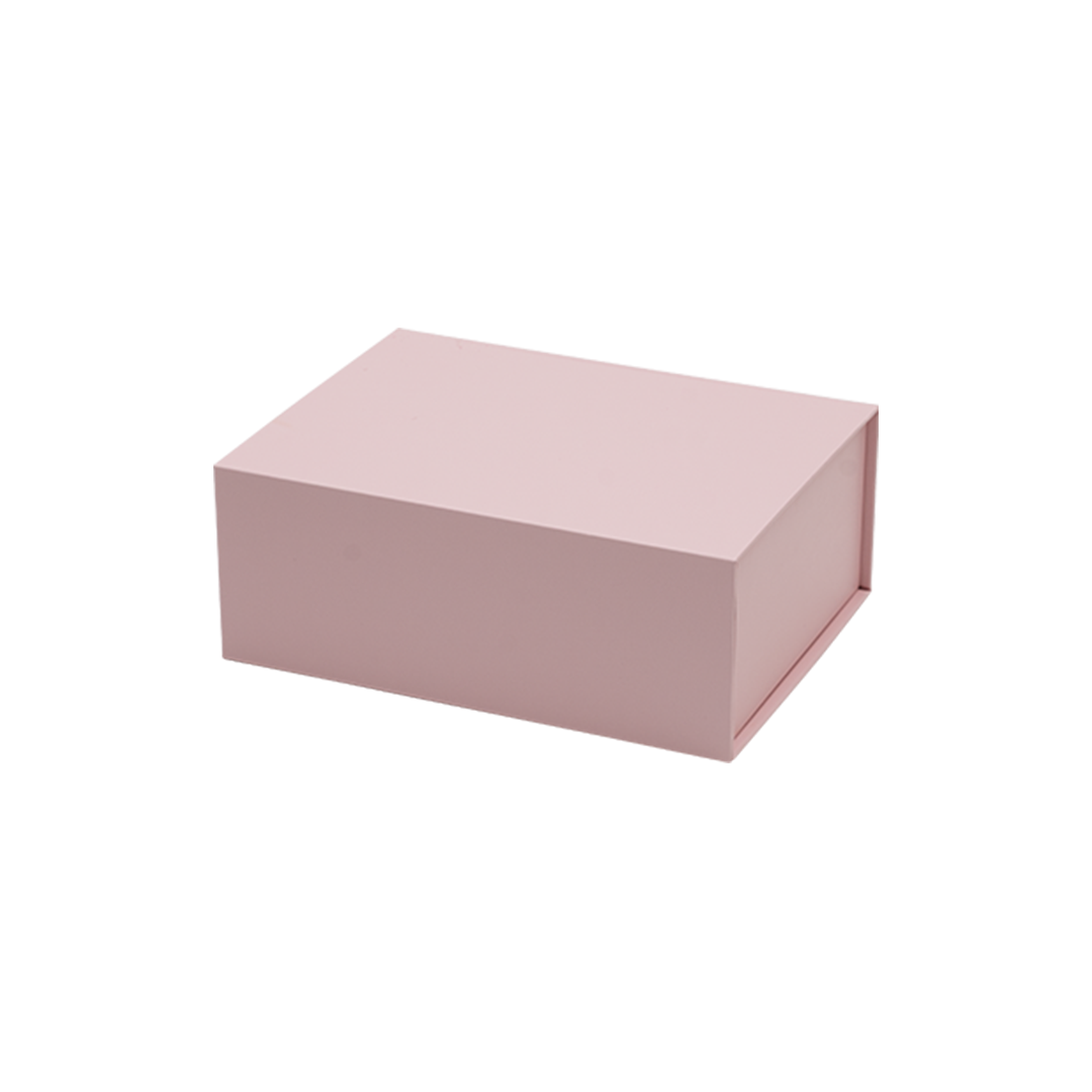 Hamper Box, Rectangle, Emboss Magnetic Closure Small, Matt Pastel Pink