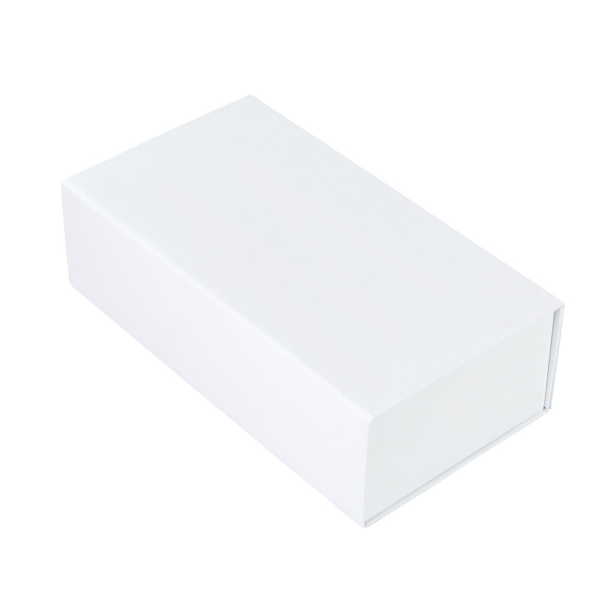 Wine Box, Two Bottle Insert,  Emboss Magnetic Closure, Matt White - Sample