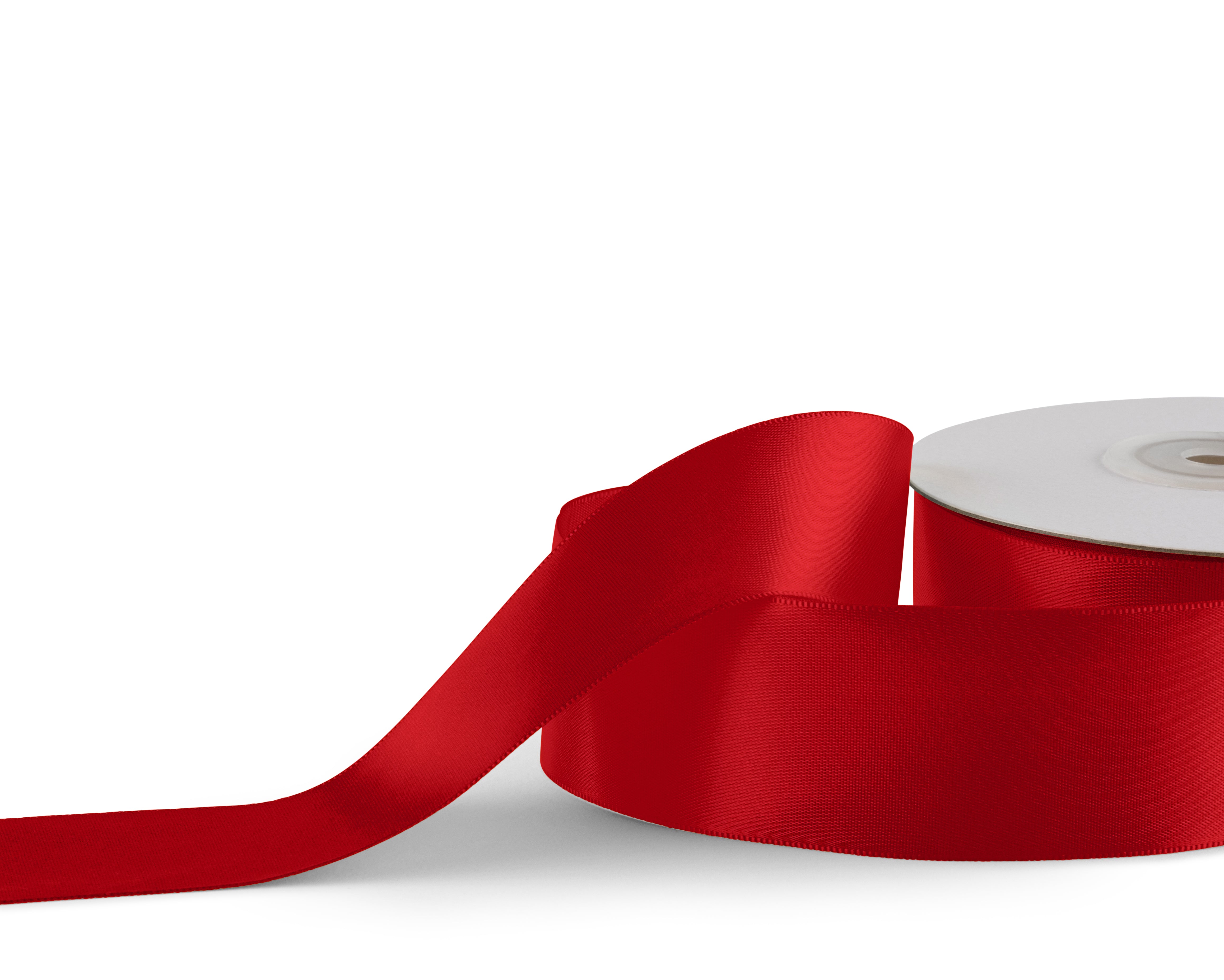 Premium single faced Satin Ribbon Bulk 38mm x 100m - Red