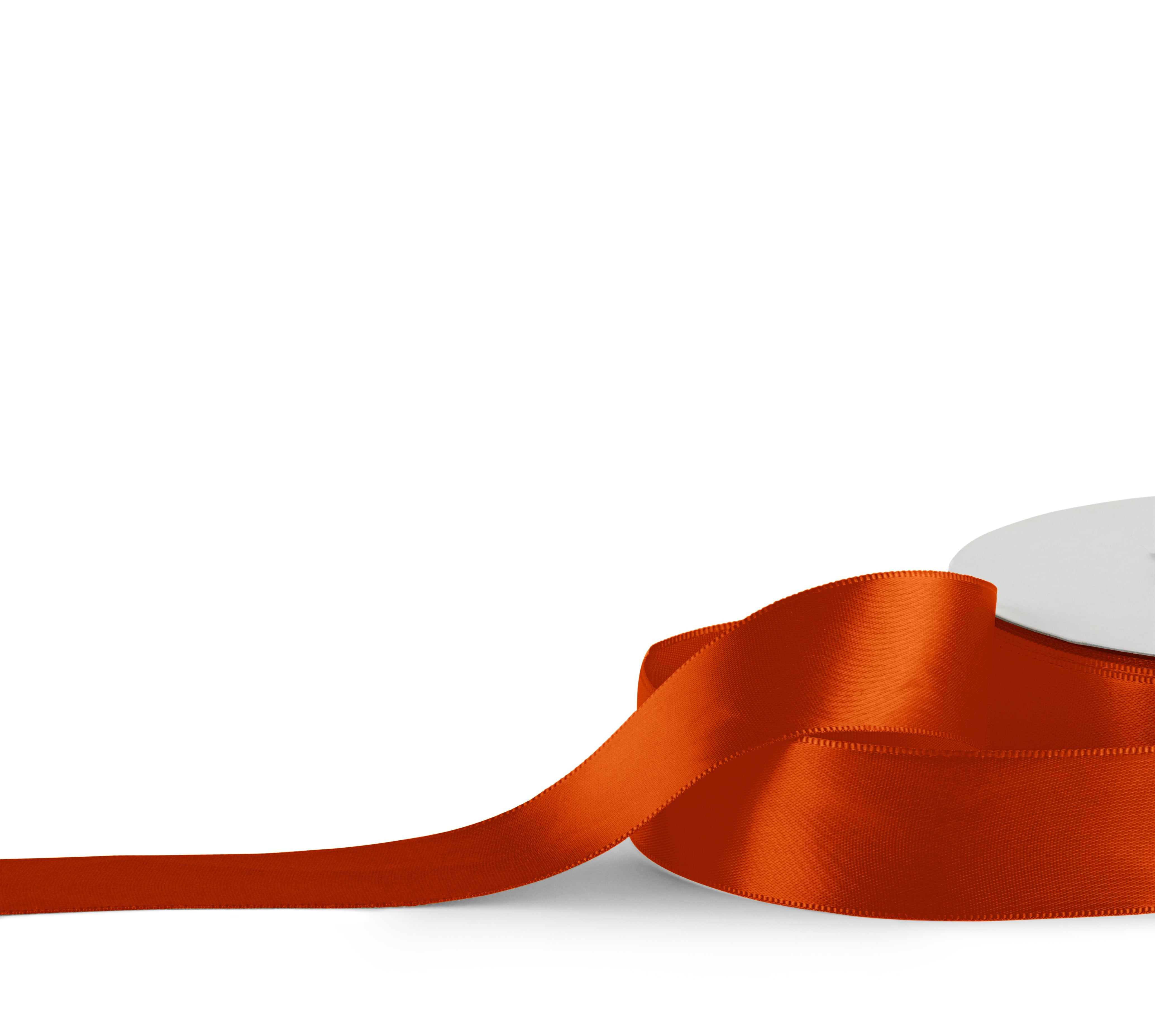 Premium single faced Satin Ribbon 25mm x 30m - Orange
