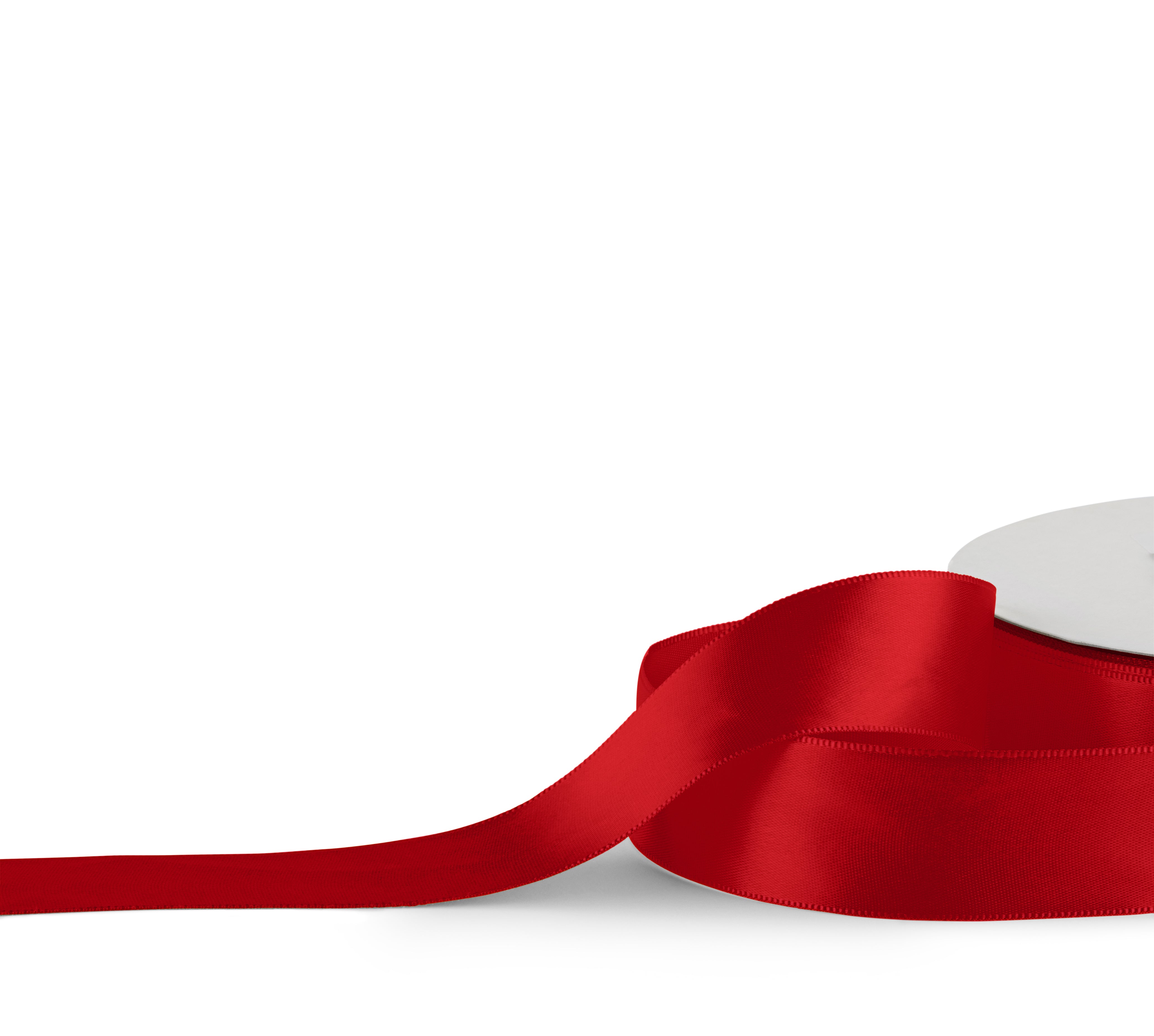 Premium single faced Satin Ribbon 25mm x 30m - Red
