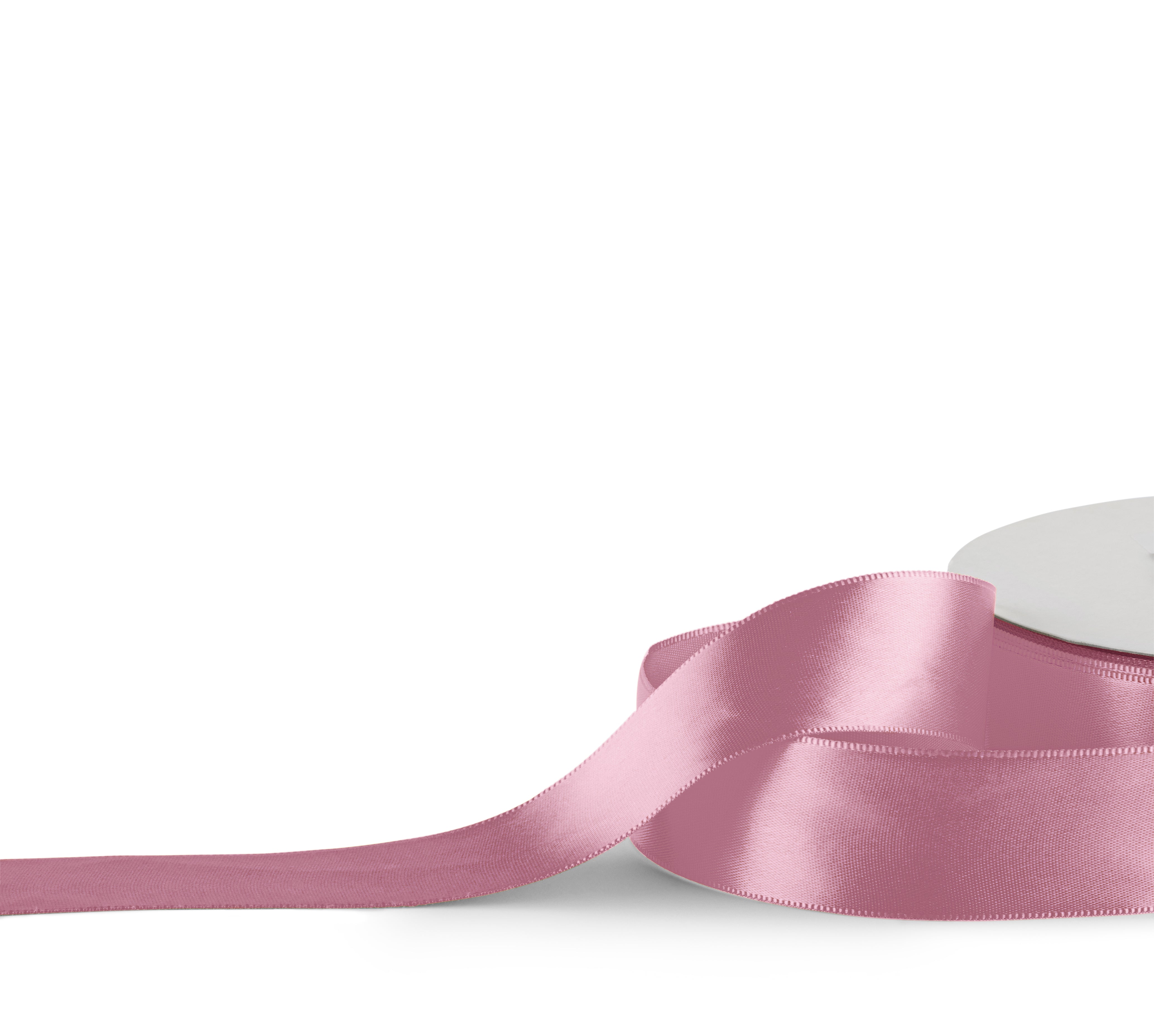 Premium single faced Satin Ribbon 25mm x 30m - Soft Pink