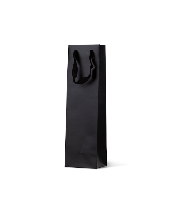 Premium Matt Laminated Wine Bag - Single Black