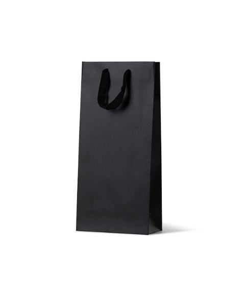 Premium Matt Laminated Wine Bag - Double Black
